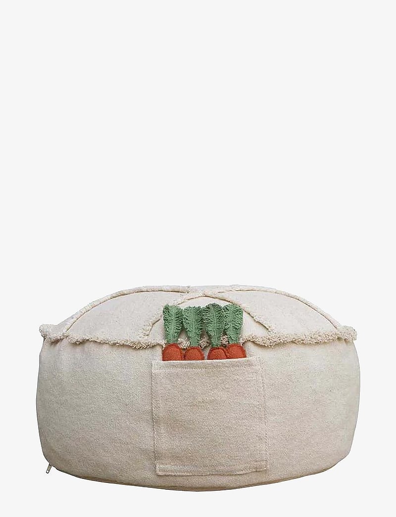 Lorena Canals - Pouffe Tic-Tac-Toe - mööbel - natural, orange, dark green, green, ash rose, ivory - 0