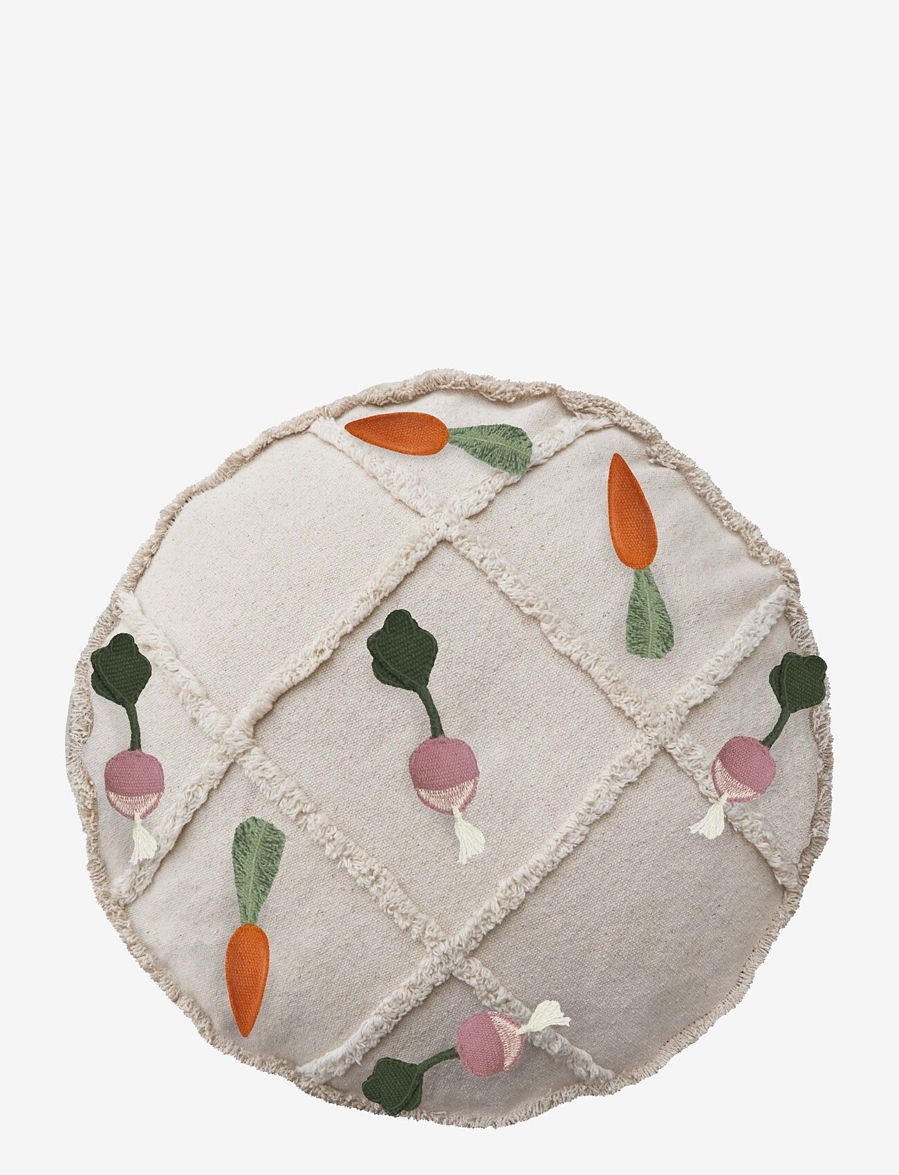 Lorena Canals - Pouffe Tic-Tac-Toe - mööbel - natural, orange, dark green, green, ash rose, ivory - 1