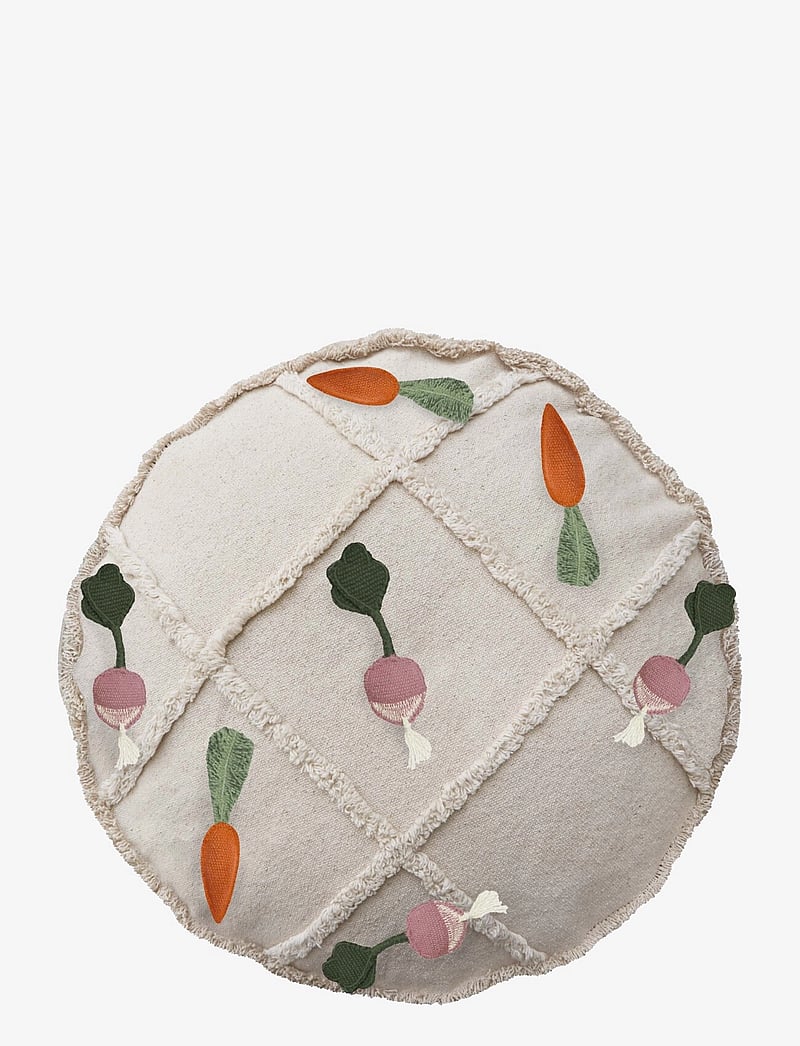 Lorena Canals - Pouffe Tic-Tac-Toe - mööbel - natural, orange, dark green, green, ash rose, ivory - 1