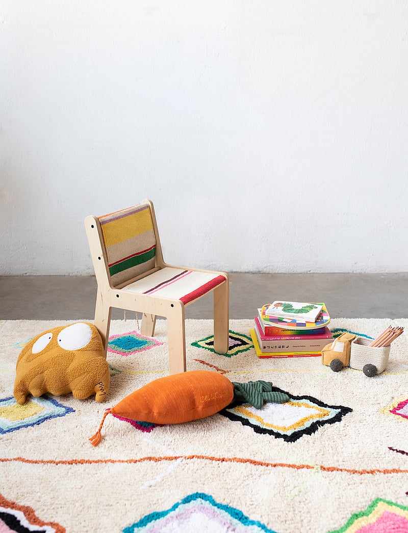 Lorena Canals - Kid's Chair Kaarol Canvas - toolid ja pingid - natural, pink, yellow, green, turquoise, red, terracotta, aubergine, purple - 0