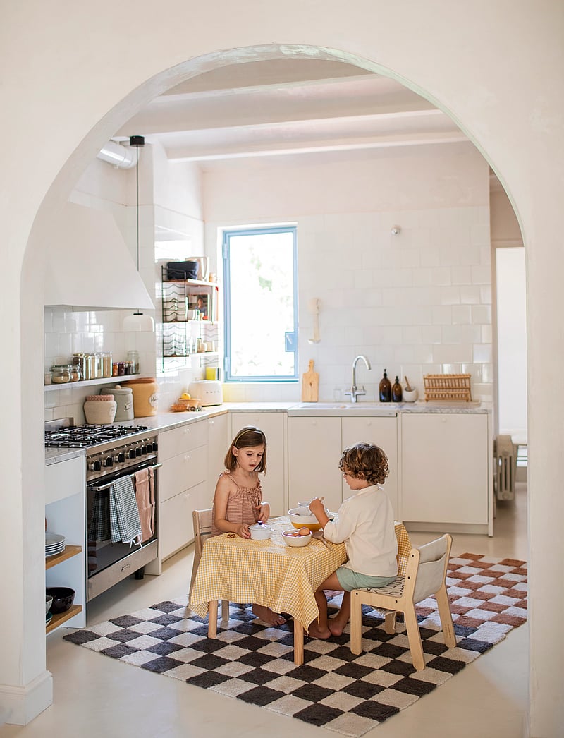Lorena Canals - Kid's Chair Vintage Blue Canvas - chairs & stools - natural, vintage blue - 0