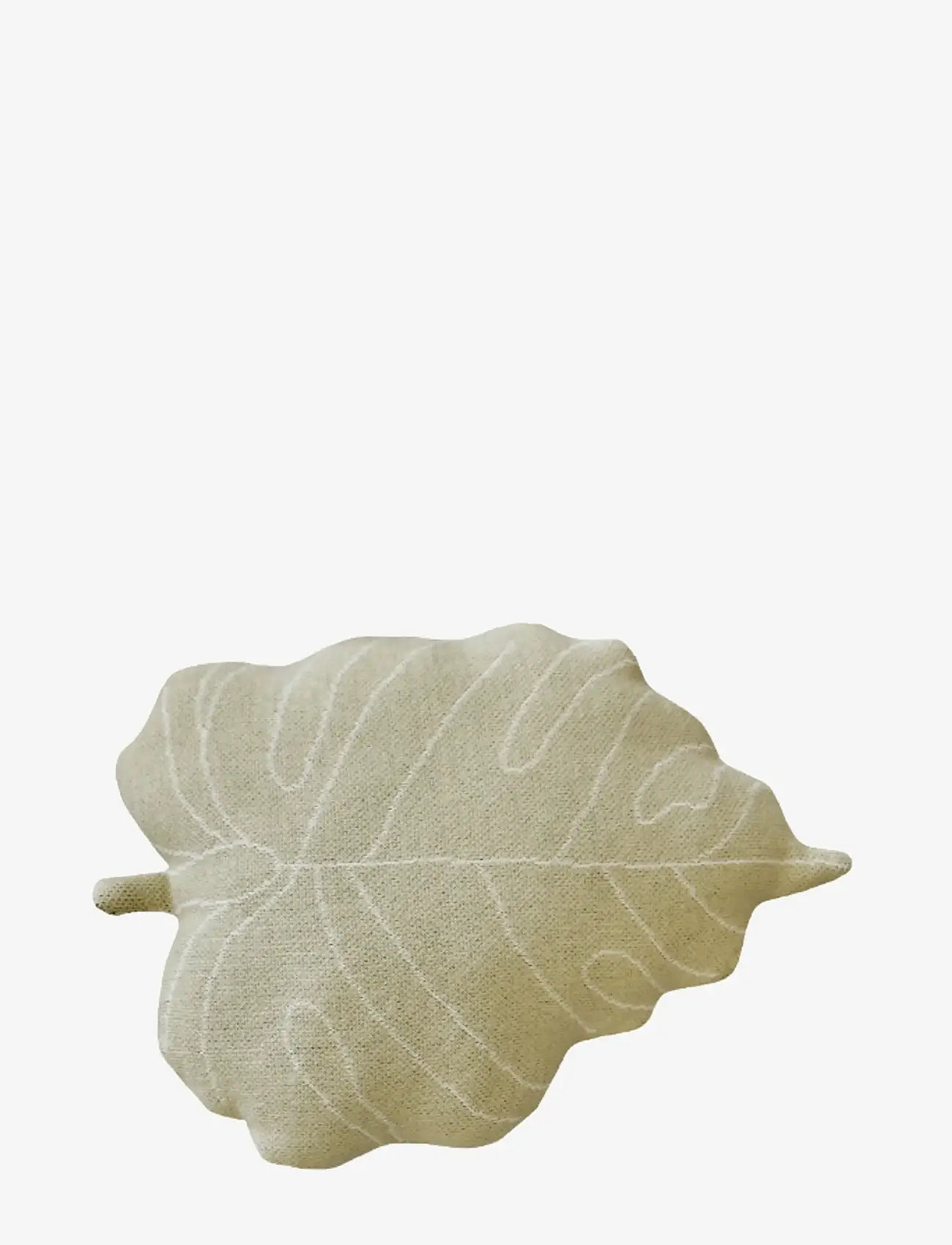 Lorena Canals - Knitted cushion Baby Leaf Olive - padjad - light olive, natural - 0