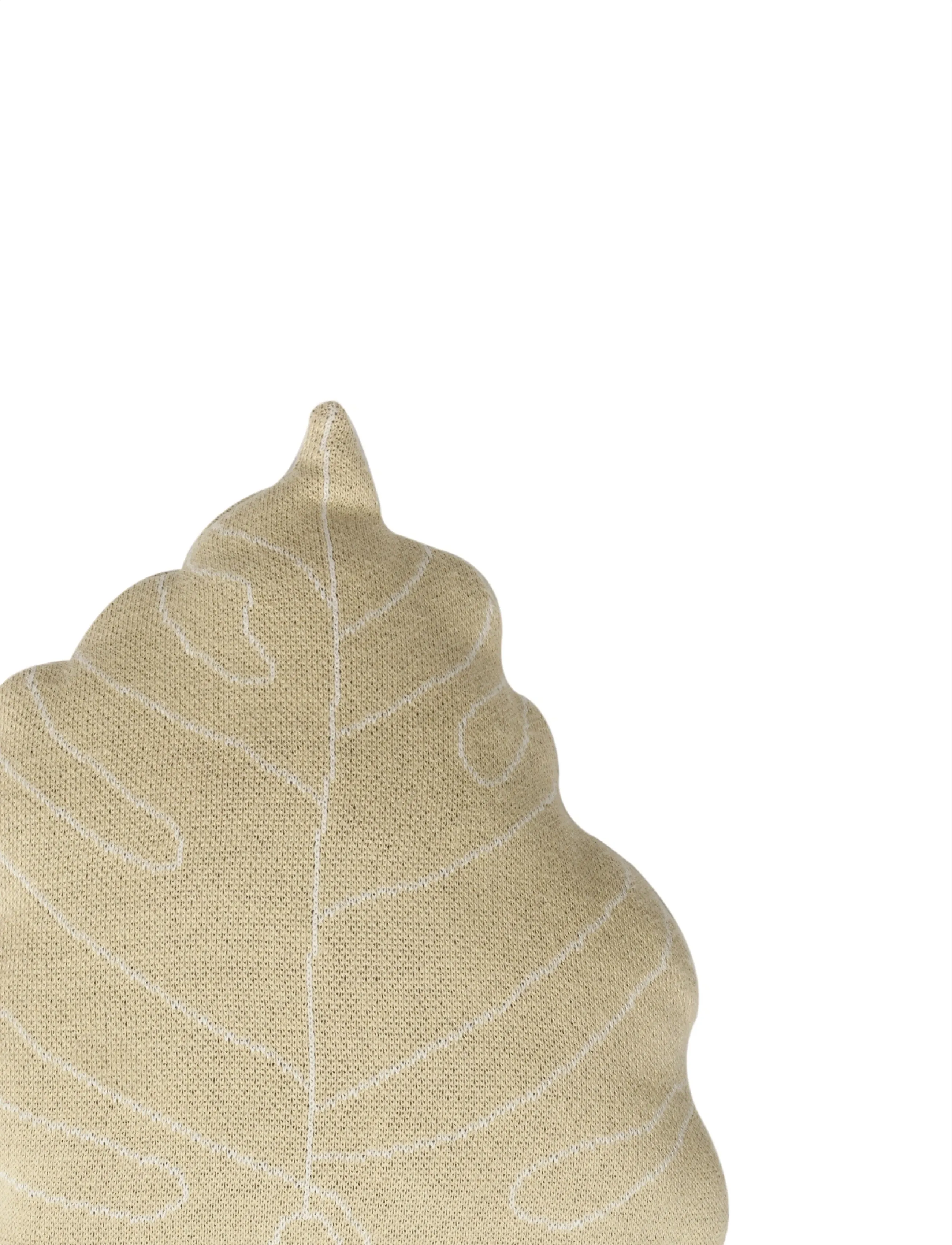 Lorena Canals - Knitted cushion Baby Leaf Olive - cushions - light olive, natural - 3