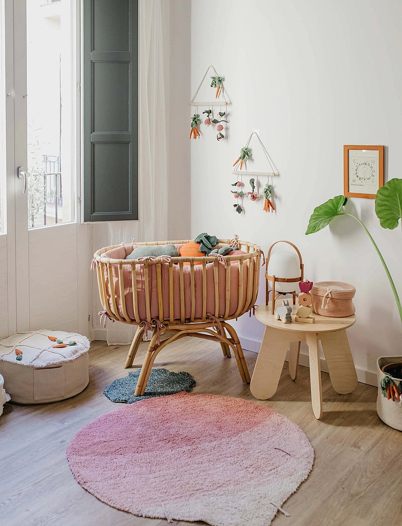 Lorena Canals - Knitted cushion Cathy the Carrot - throw pillows - dark green, orange, salmon - 2