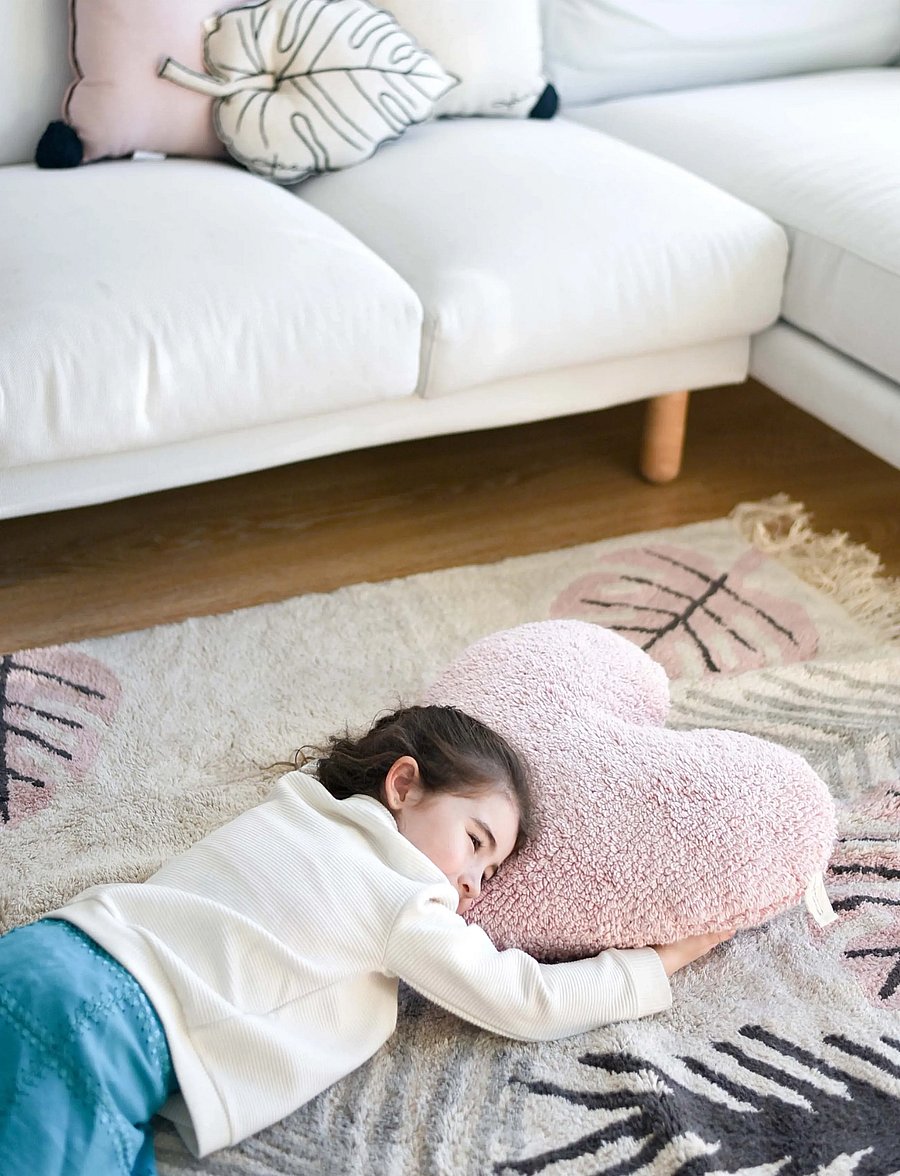 Lorena Canals - Cushion Heart Pink - dekorative kissen - light pink - 0