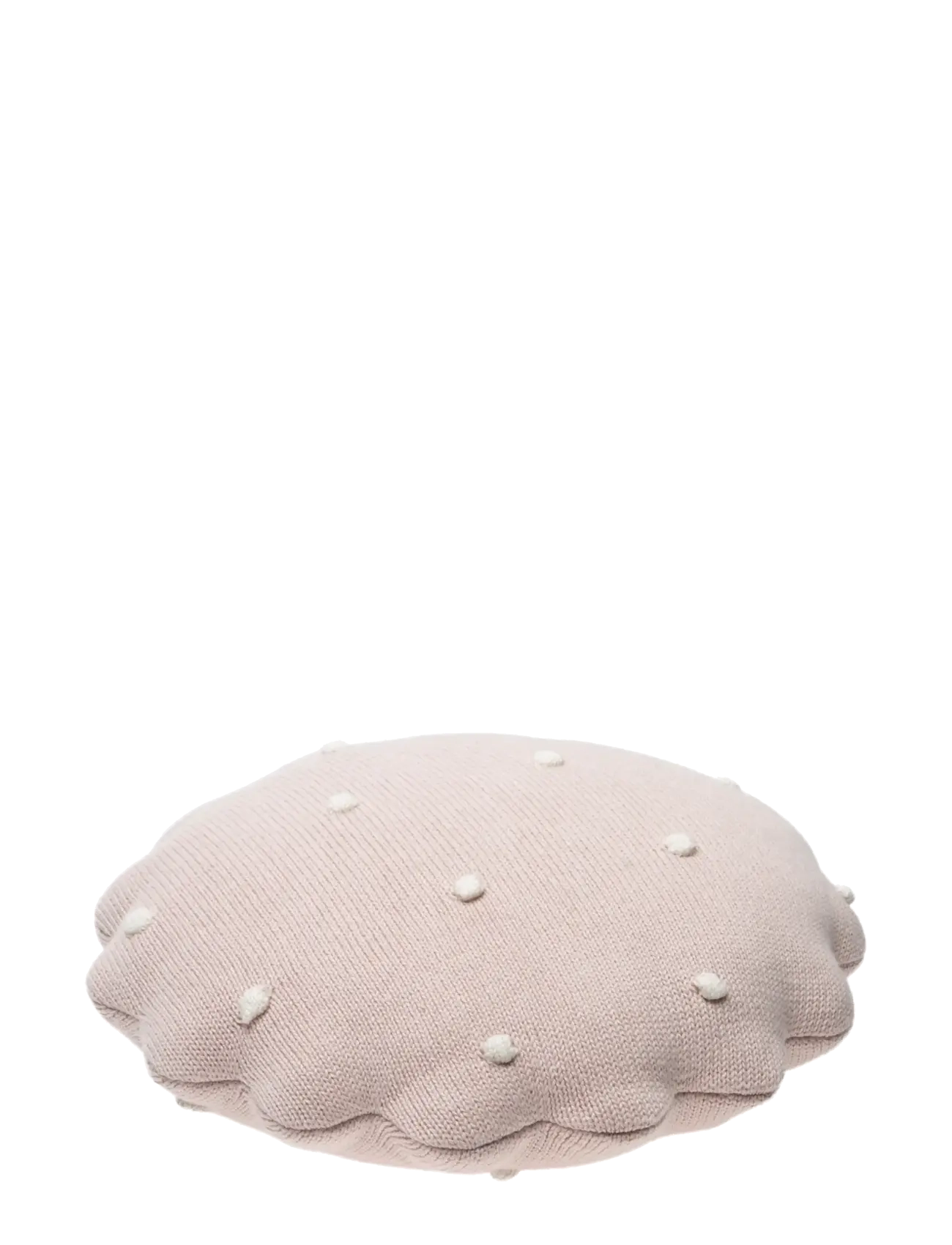 Lorena Canals - Knitted Cushion Round Biscuit Pink - sierkussens - pink pearl, ivory - 2