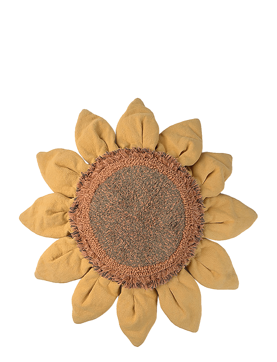 Lorena Canals - Floor cushion Sunflower - asimetriski paklāji - chestnut, dark grey, toffee, soilbrown, honey, olive - 1
