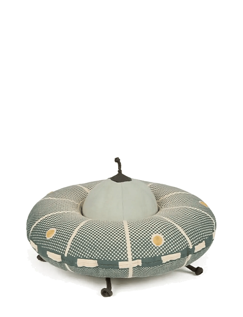 Lorena Canals - Cushion Interactive UFO - dekorative kissen - natural, dark grey, trazo green, honey, blue sage - 0