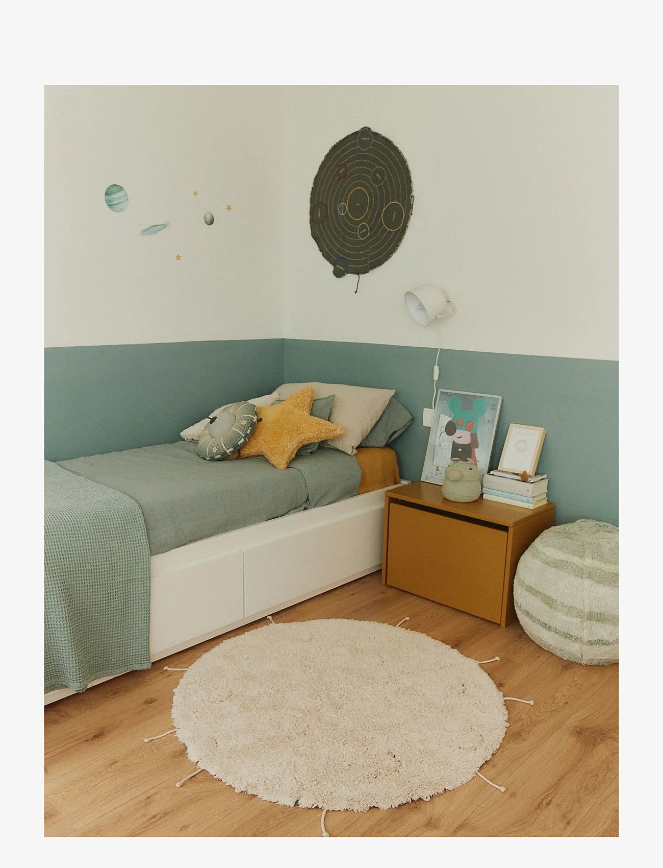 Lorena Canals - Cushion Interactive UFO - dekorative kissen - natural, dark grey, trazo green, honey, blue sage - 1