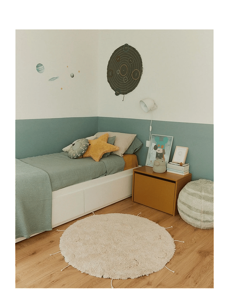 Lorena Canals - Cushion Interactive UFO - dekorative kissen - natural, dark grey, trazo green, honey, blue sage - 1