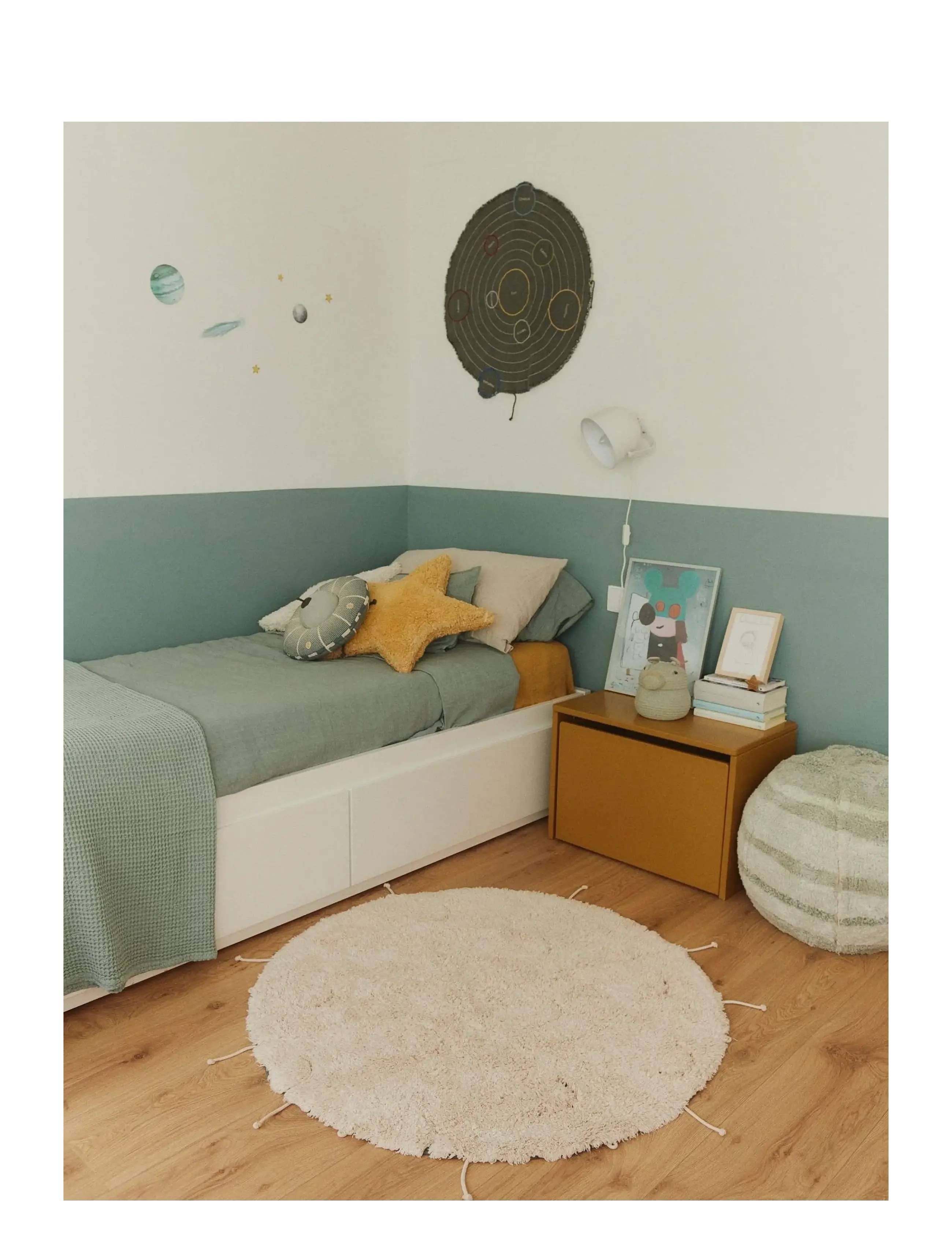 Lorena Canals - Cushion Interactive UFO - dekorative kissen - natural, dark grey, trazo green, honey, blue sage - 1
