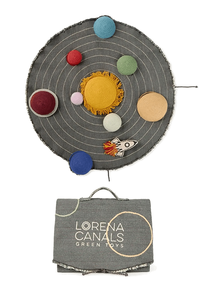 Lorena Canals - Solar System Toy Set - runde tæpper - mustard, honey, burgundy, petroliem, electric blue, medium green, mint, red, mmalwa - 0
