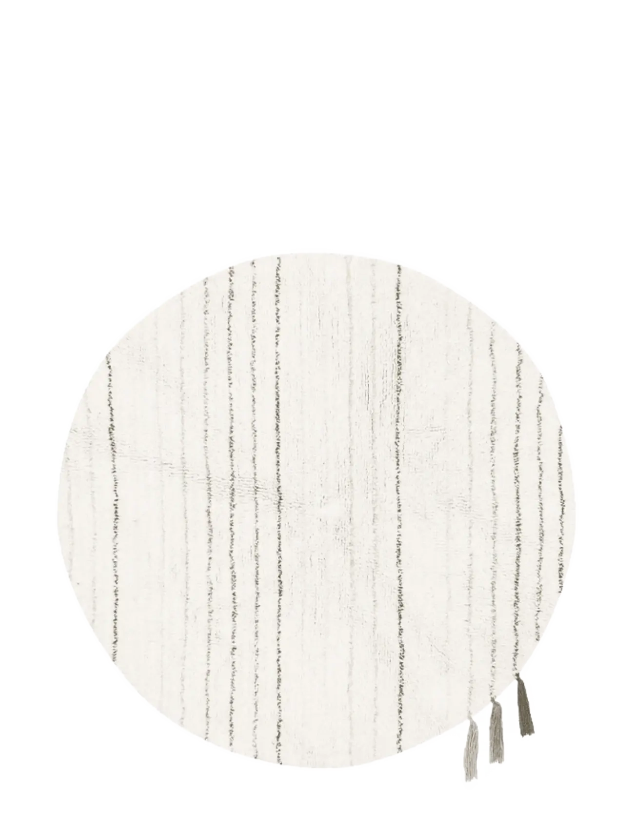 Lorena Canals - Woolable rug Arona Round - runde teppiche - sheep white. stripes in pink bloom, sandstone, smoke blue, misty rose, etc. - 0