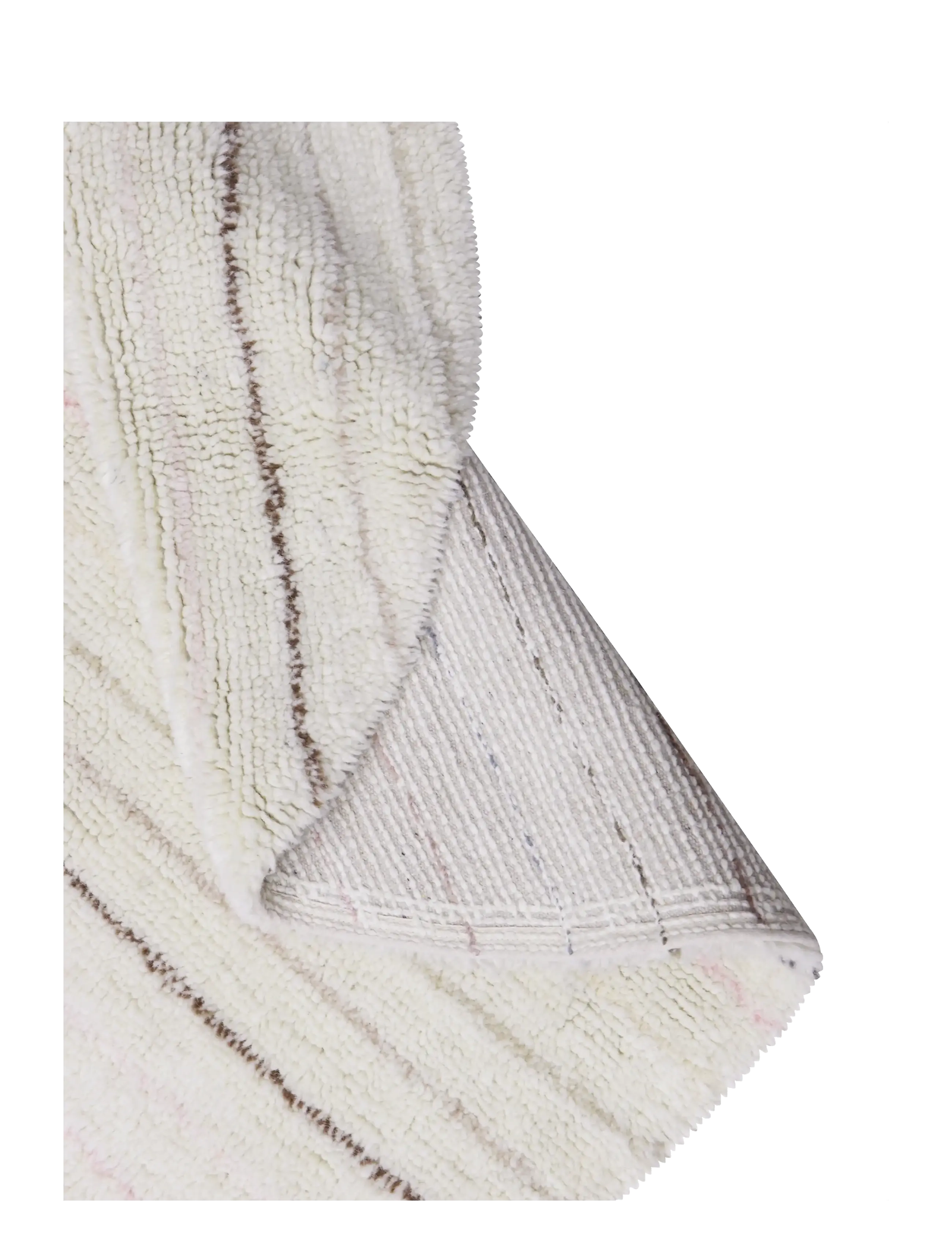 Lorena Canals - Woolable rug Arona Round - runde teppiche - sheep white. stripes in pink bloom, sandstone, smoke blue, misty rose, etc. - 4
