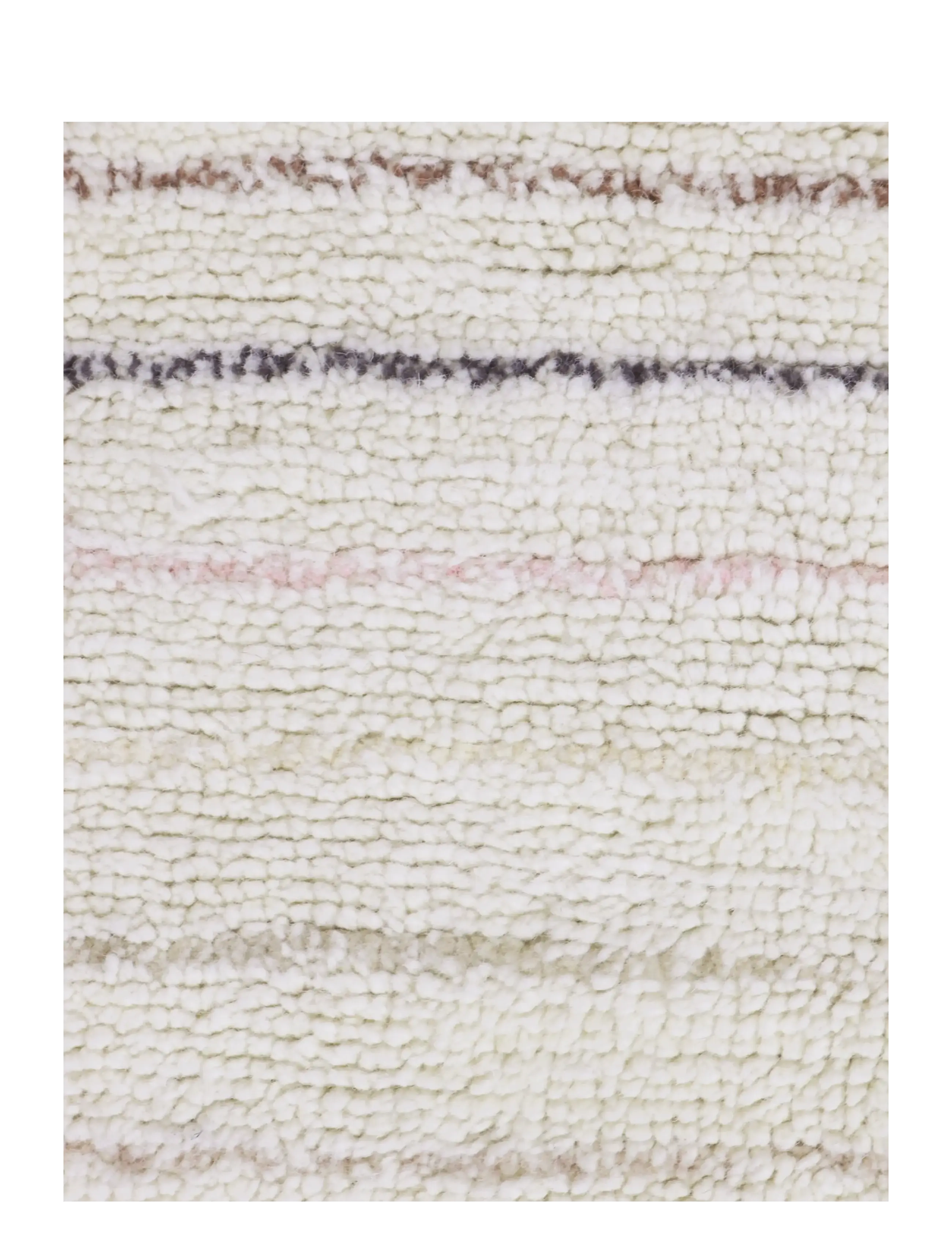 Lorena Canals - Woolable rug Arona Round - round rugs - sheep white. stripes in pink bloom, sandstone, smoke blue, misty rose, etc. - 5