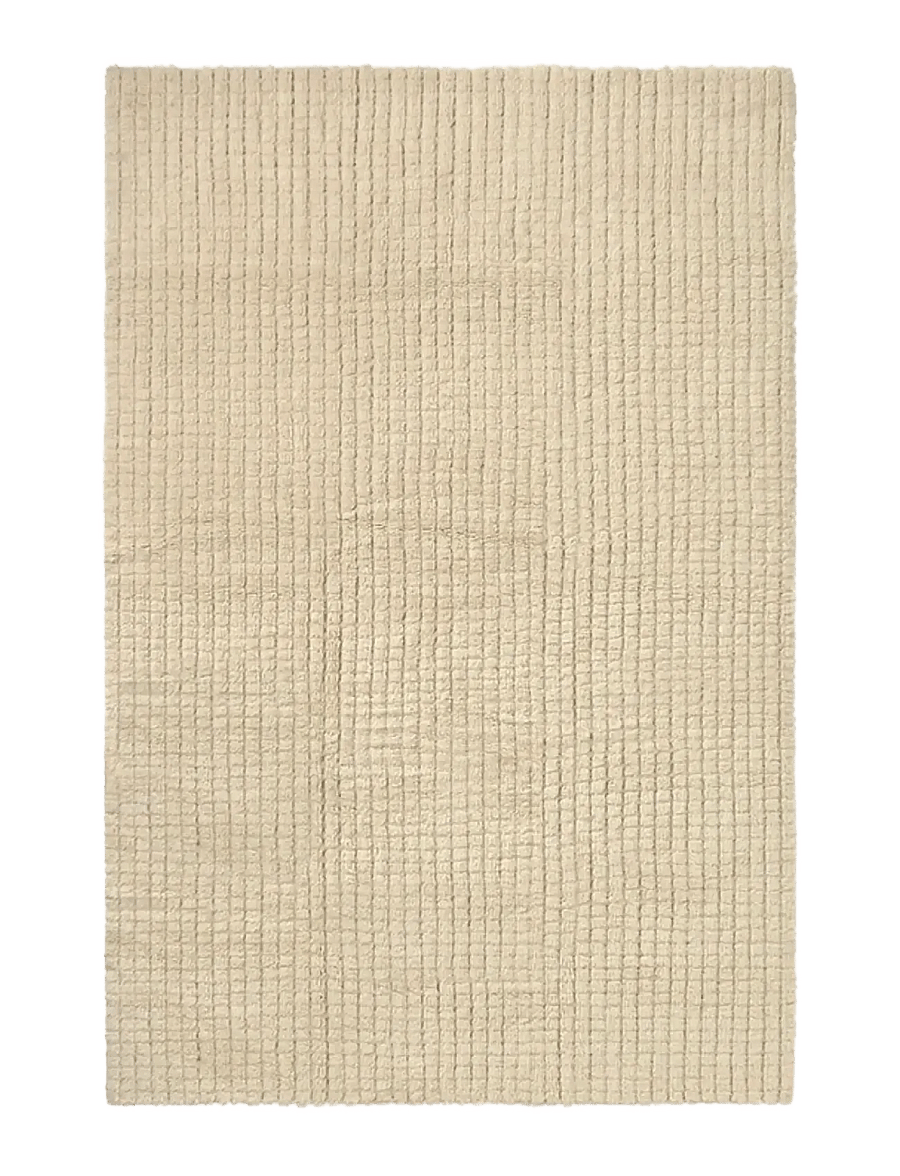 Lorena Canals - Wool Runner Rug Net - wollteppiche - natural canvas, natural,sea shell - 1