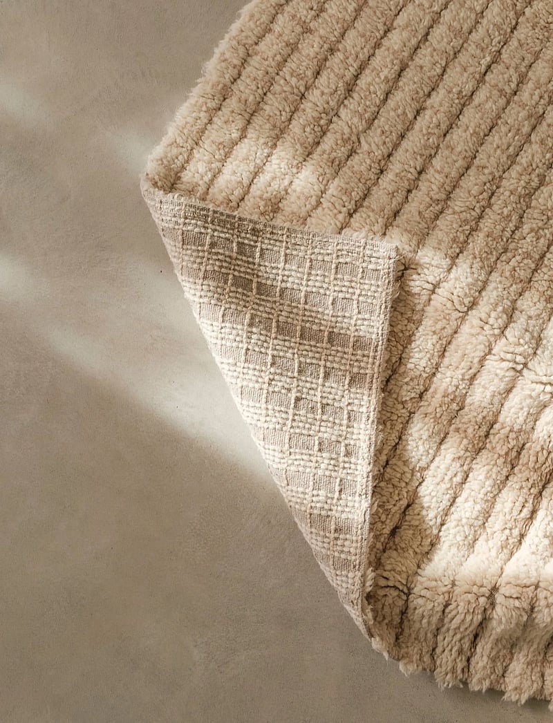 Lorena Canals - Wool Runner Rug Net - ullmattor - natural canvas, natural,sea shell - 2