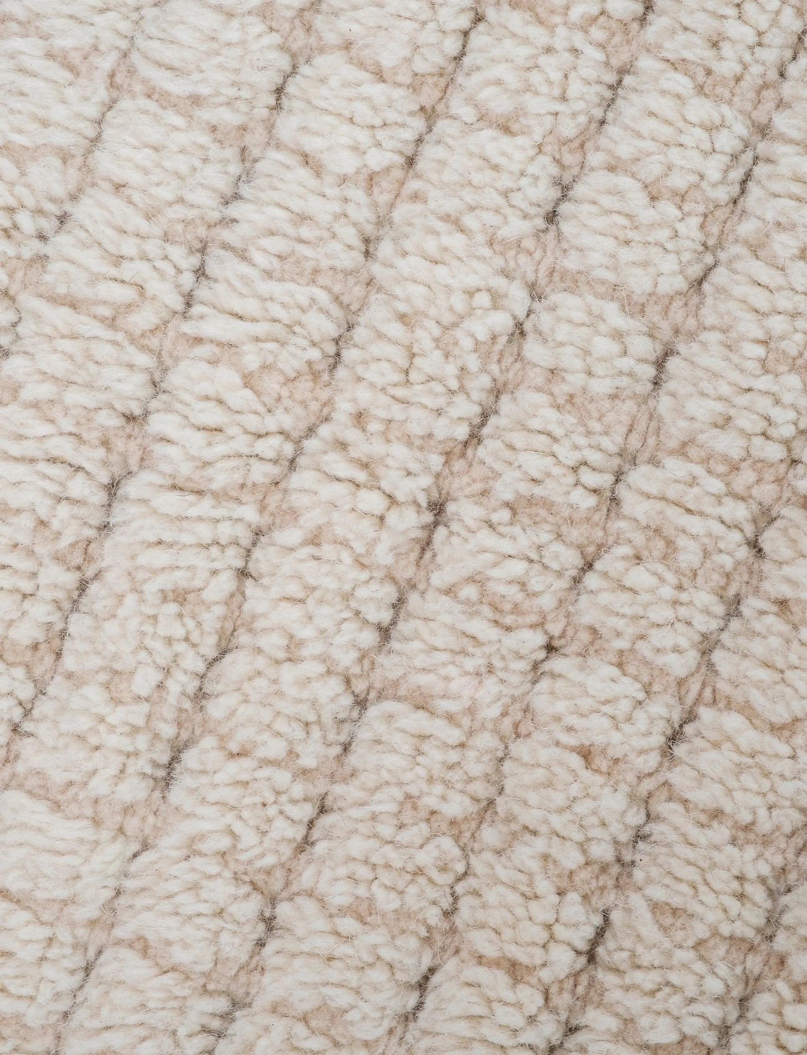 Lorena Canals - Wool Runner Rug Net - wollteppiche - natural canvas, natural,sea shell - 4