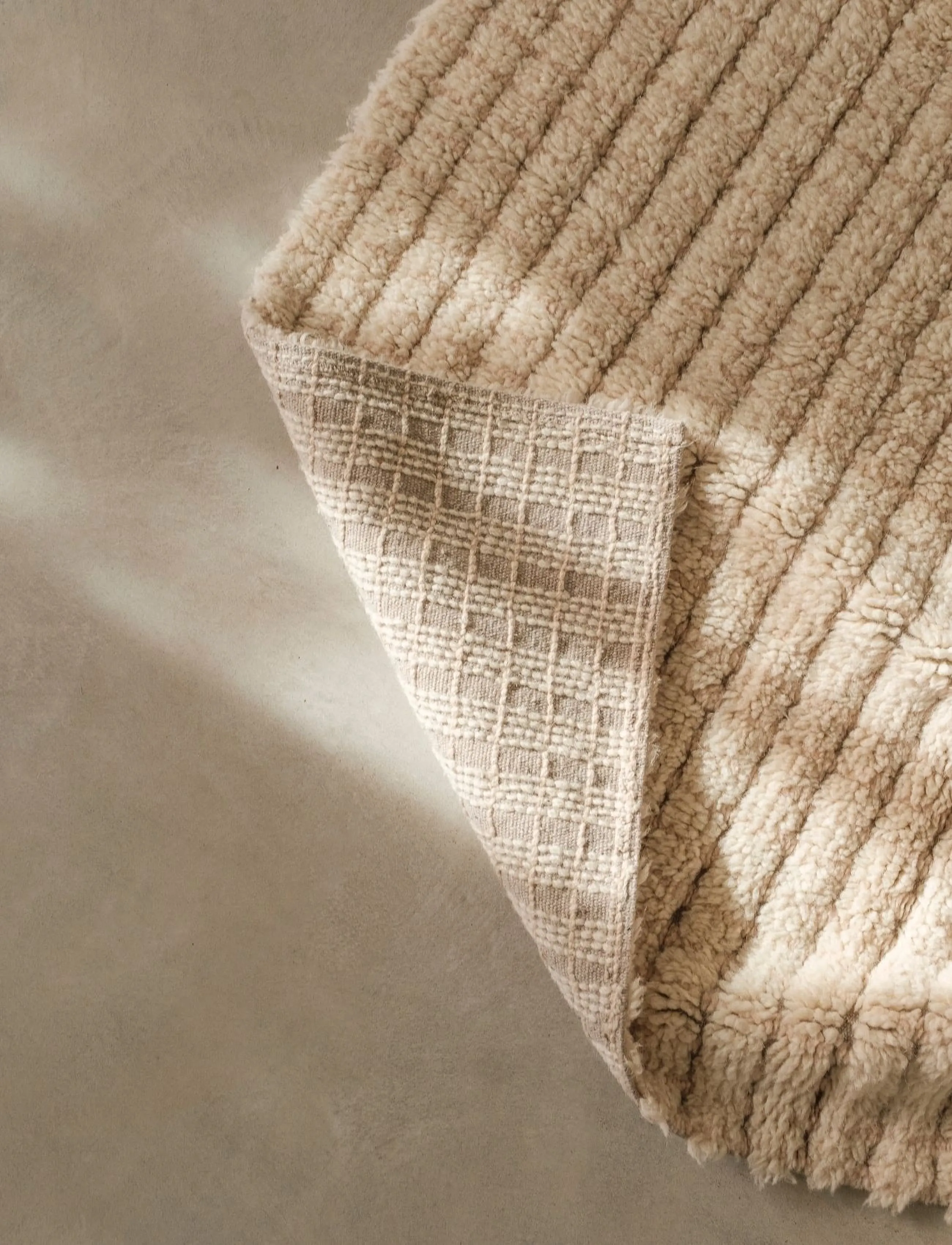 Lorena Canals - Wool Rug Net - wollteppiche - natural canvas, natural,sea shell - 2