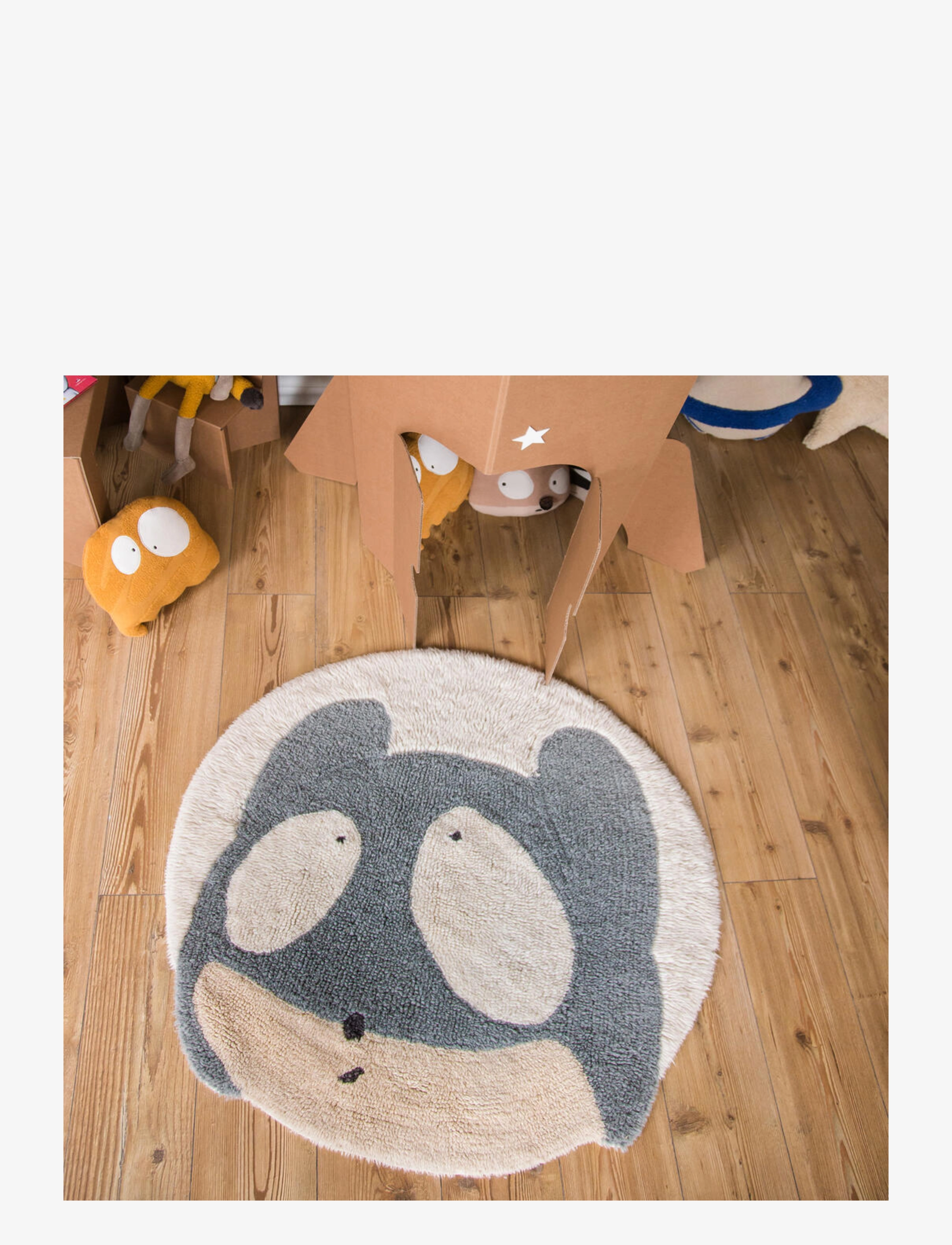 Lorena Canals - Woolable rug Astromouse - tæpper - seashell, natural, smoke blue, charcoal - 2
