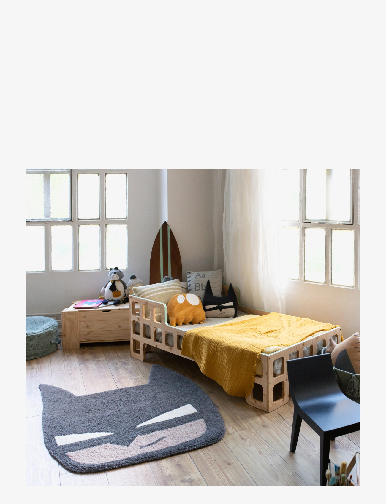 Lorena Canals - Woolable rug BatBoy - matot - charcoal, misty rose, natural - 2