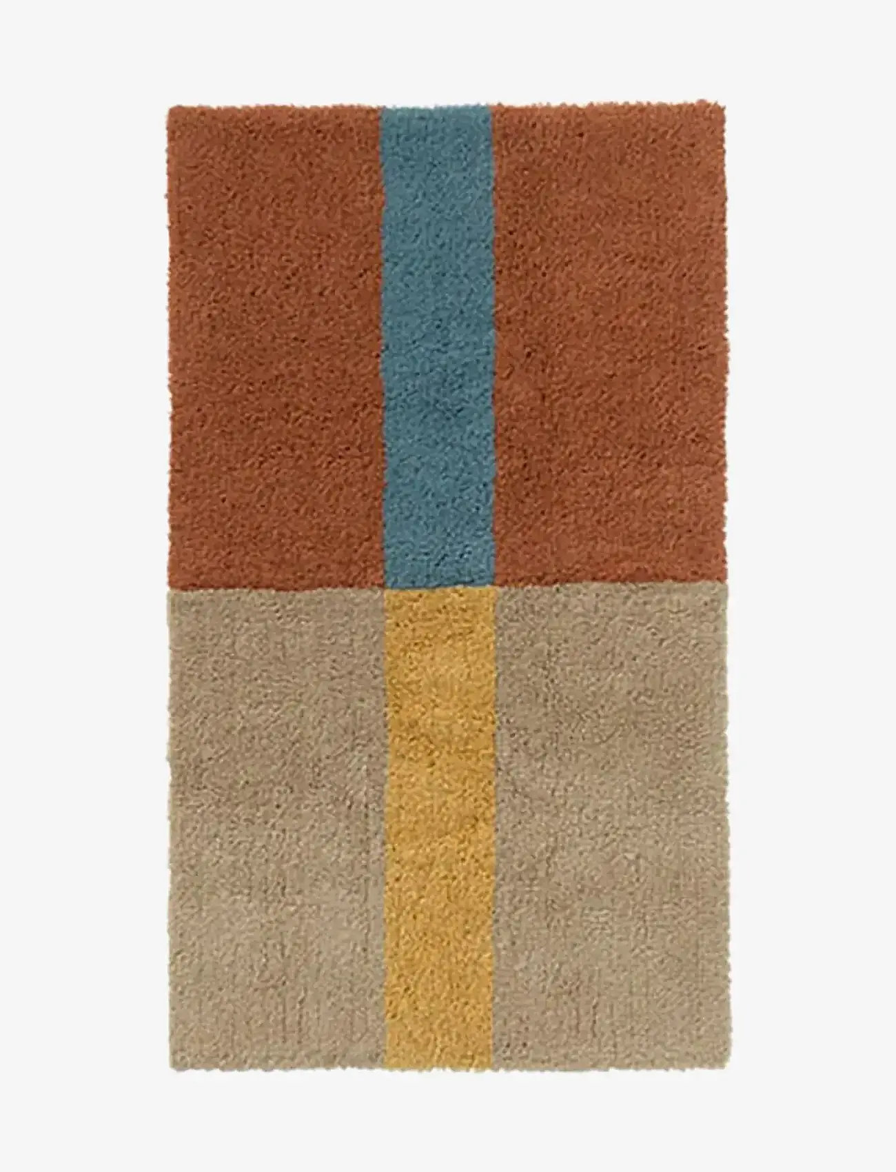 Lorena Canals - Wool Rug Chroma Cinnamon - uldtæpper - natural canvas, cinnamon,ocean blue, caramel,sand stone - 1