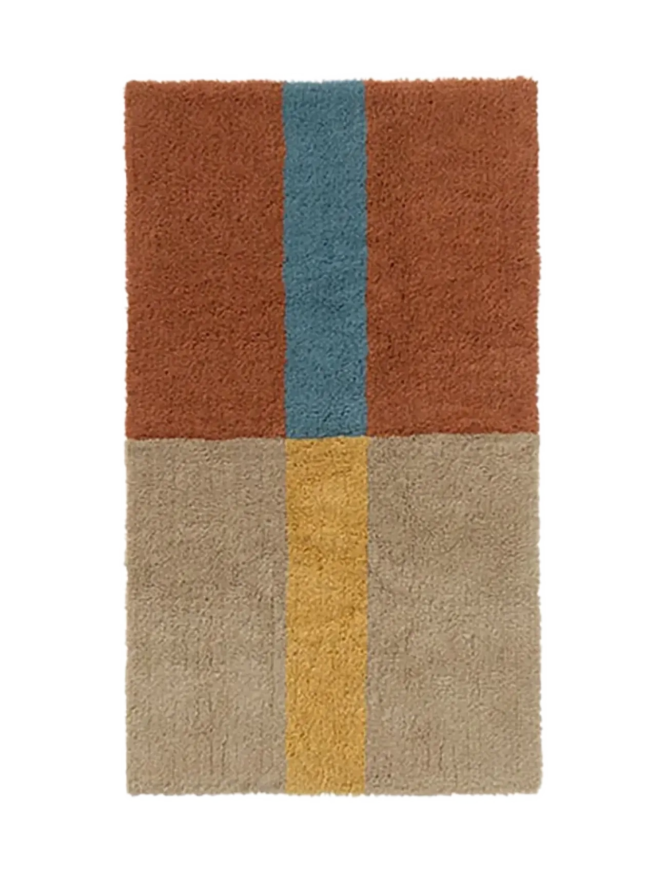 Lorena Canals Wool Rug Chroma Cinnamon - Vilnas paklāji - NATURAL CANVAS, CINNAMON,OCEAN BLUE, CARAMEL,SAND STONE / beige