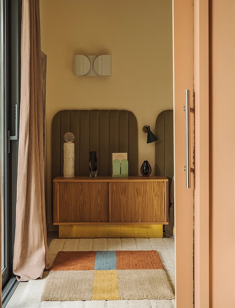 Lorena Canals - Wool Rug Chroma Cinnamon - uldtæpper - natural canvas, cinnamon,ocean blue, caramel,sand stone - 0