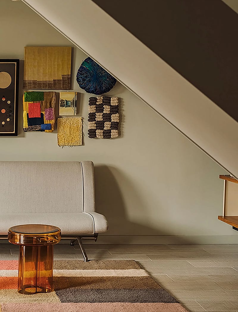 Lorena Canals - Wool Area Rug Chroma Palette - uldtæpper - natural canvas, almond frost, sea shell, charcoal, dusty pink, basil, moss, spiced coral, caramel - 4