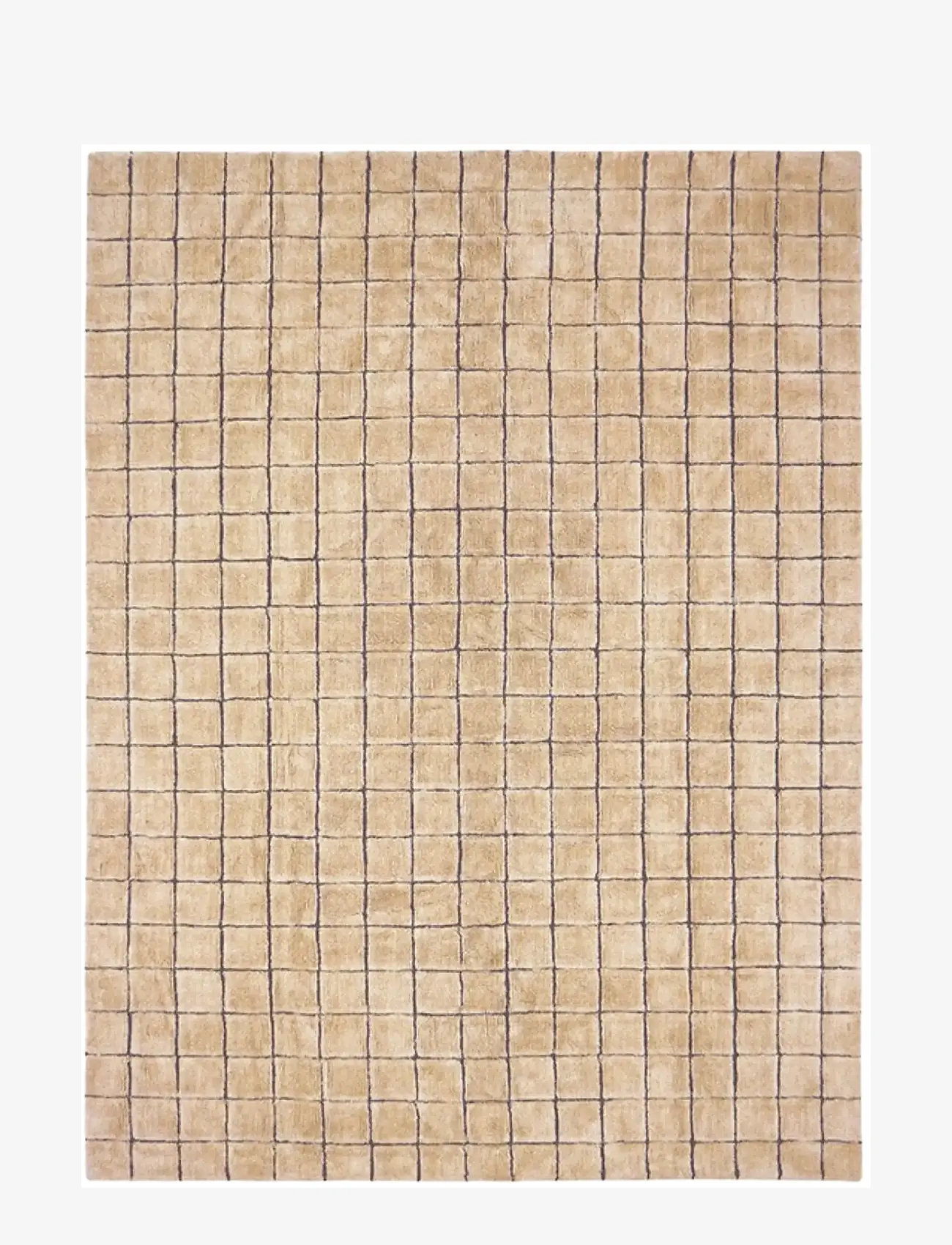 Lorena Canals - Woolable rug Mosaic Amber - bomuldstæpper & kludetæpper - amber wool, soil brown, nat mixed canvas - 1