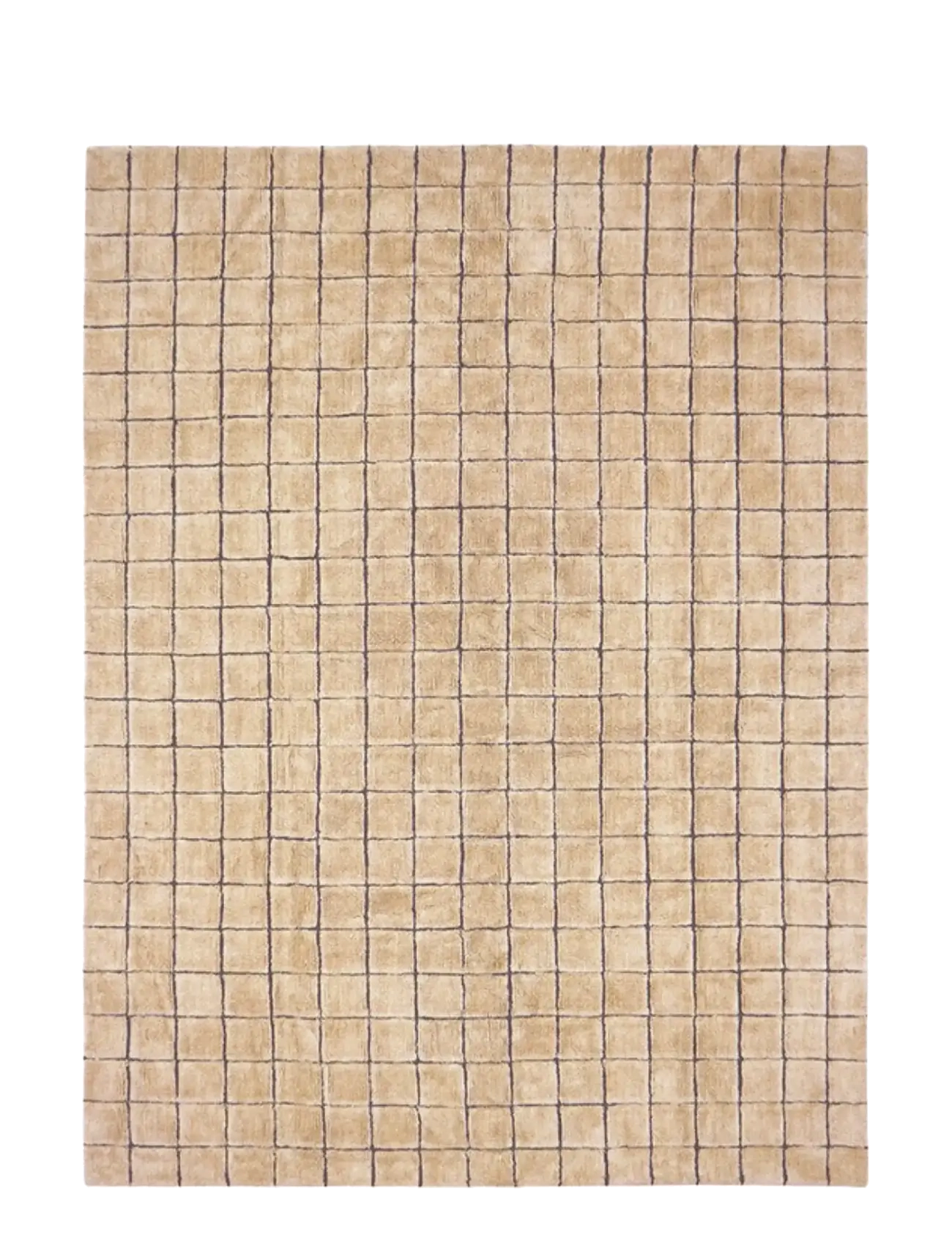 Lorena Canals Woolable rug Mosaic Amber - Vilnas paklāji - AMBER WOOL, SOIL BROWN, NAT MIXED CANVAS / beige