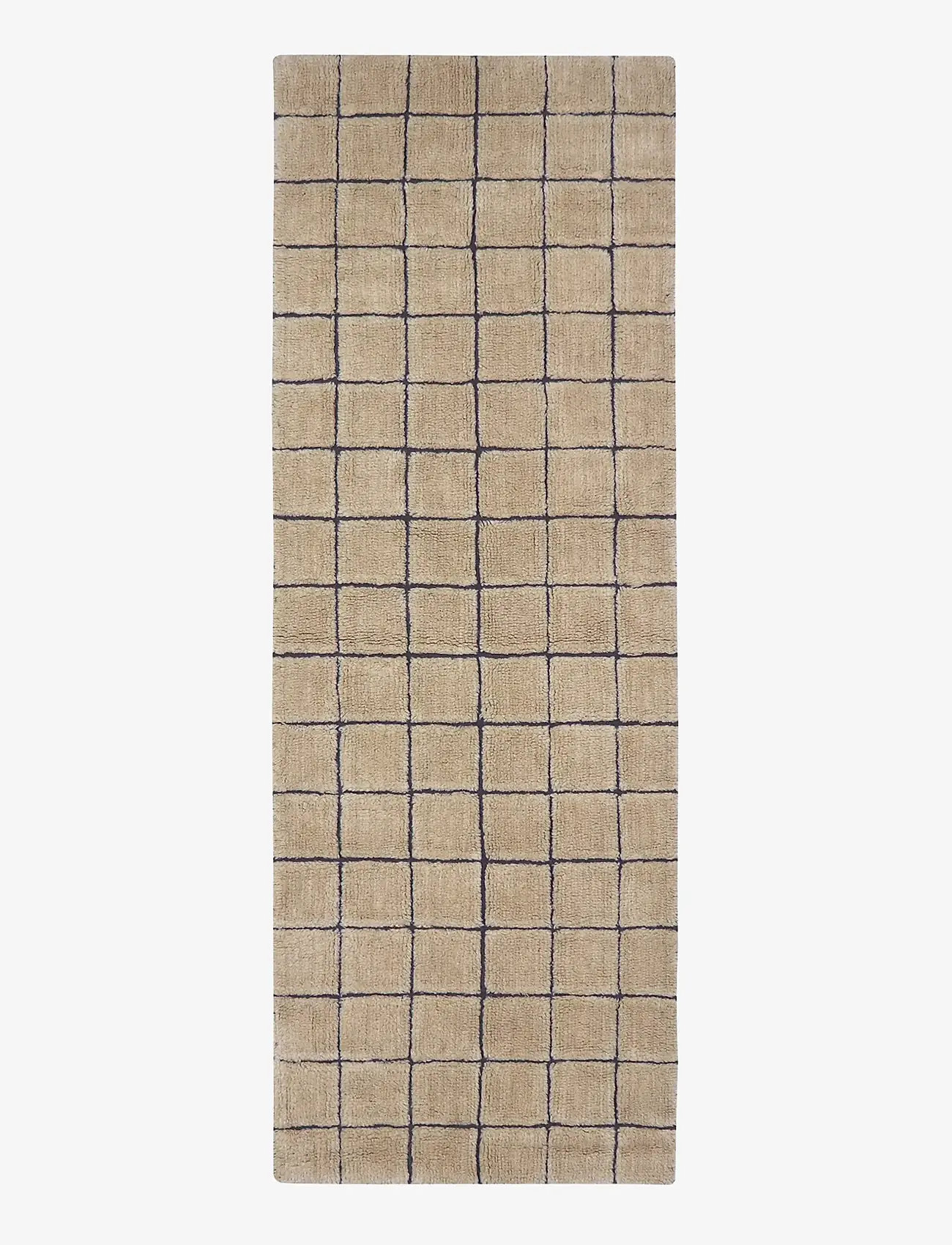 Lorena Canals - Woolable rug runner Mosaic Amber - hallway runners - amber wool, soil brown, nat mixed canvas - 1