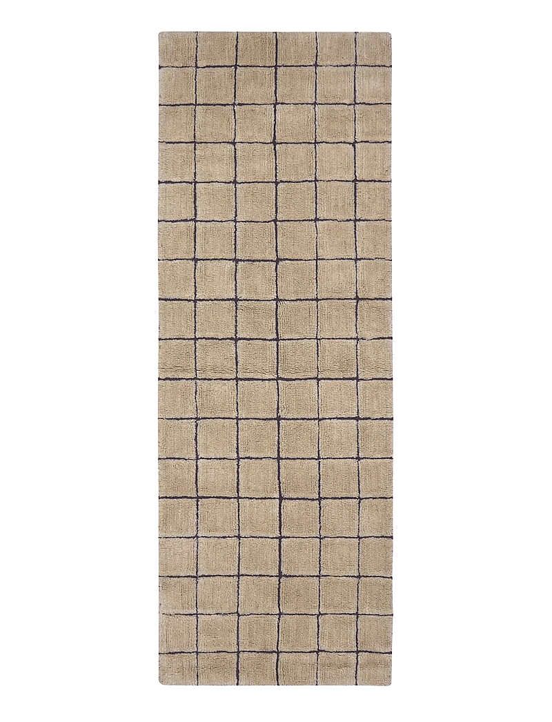 Lorena Canals - Woolable rug runner Mosaic Amber - hallway runners - amber wool, soil brown, nat mixed canvas - 1