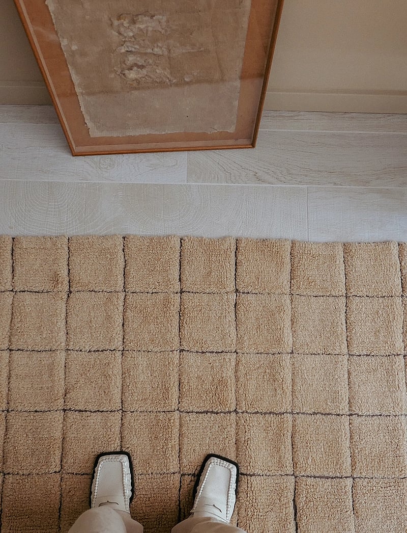 Lorena Canals - Woolable rug runner Mosaic Amber - hallway runners - amber wool, soil brown, nat mixed canvas - 2