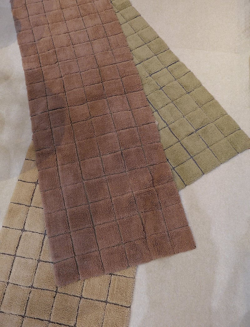 Lorena Canals - Woolable rug runner Mosaic Amber - hallway runners - amber wool, soil brown, nat mixed canvas - 3