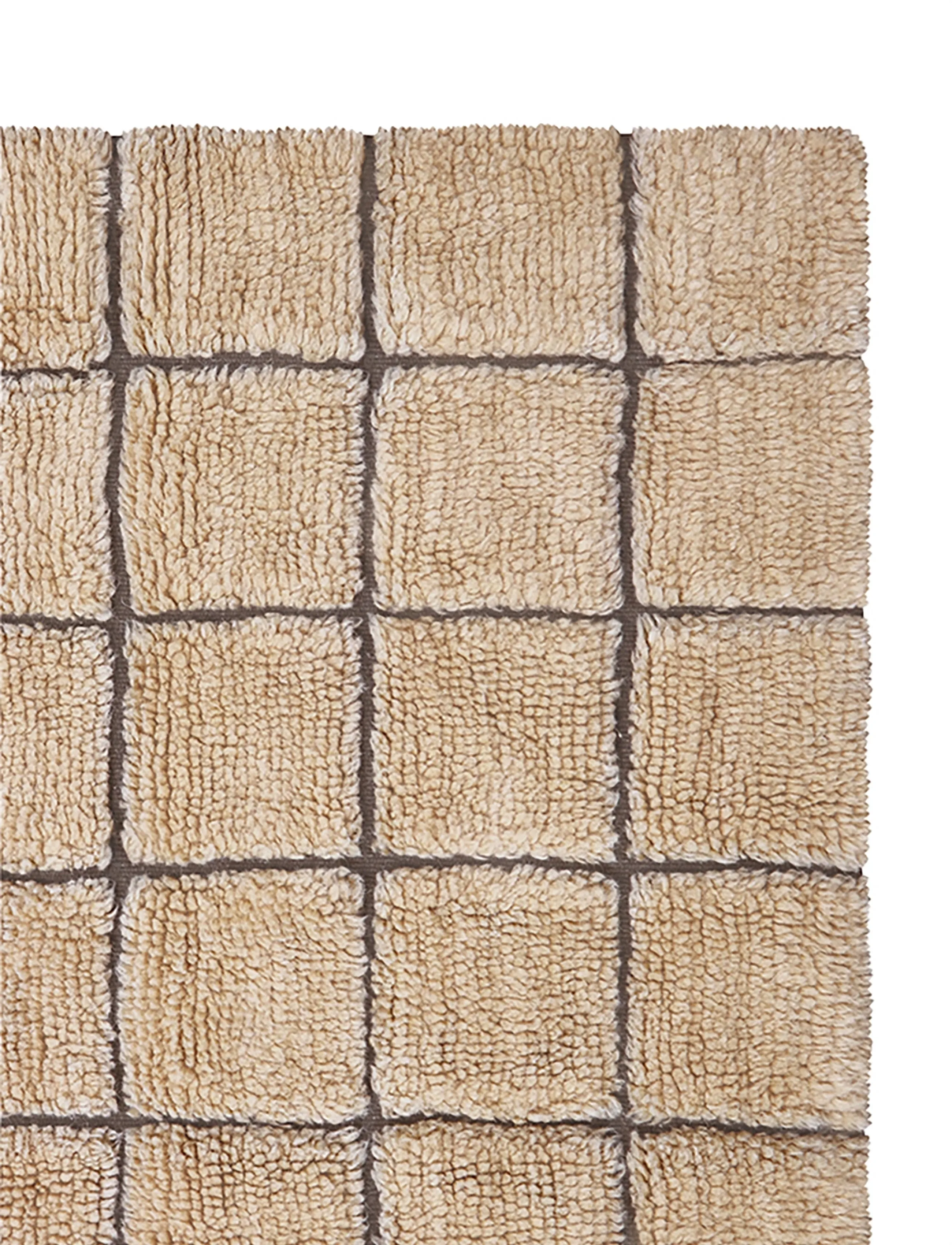 Lorena Canals - Woolable rug runner Mosaic Amber - flurläufer - amber wool, soil brown, nat mixed canvas - 4