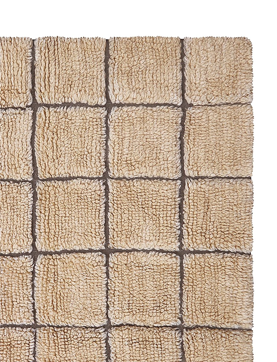 Lorena Canals - Woolable rug runner Mosaic Amber - flurläufer - amber wool, soil brown, nat mixed canvas - 4