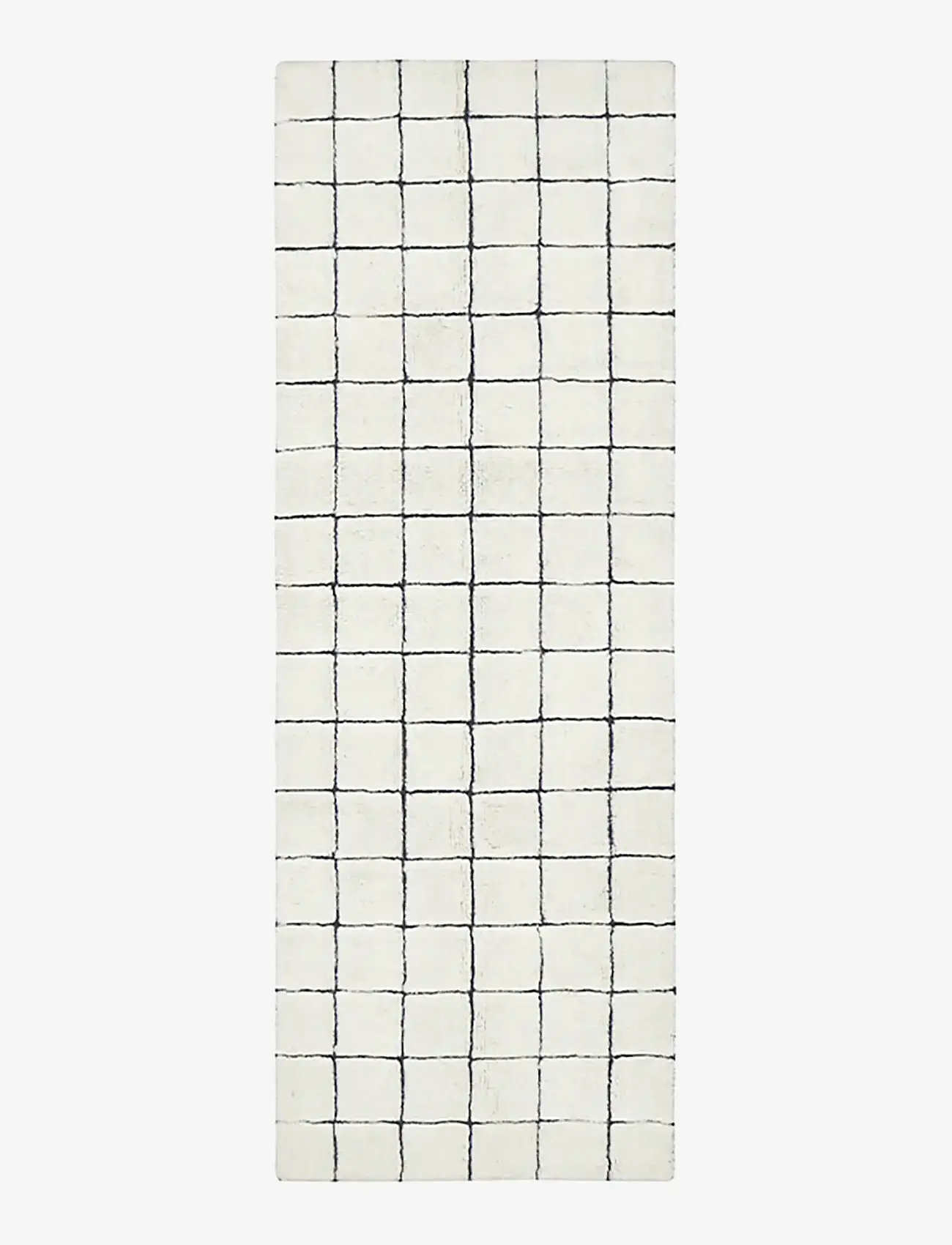 Lorena Canals - Woolable rug runner Mosaic Natural - entreløbere - natural wool, canvas dark grey, nat mixed canvas - 1