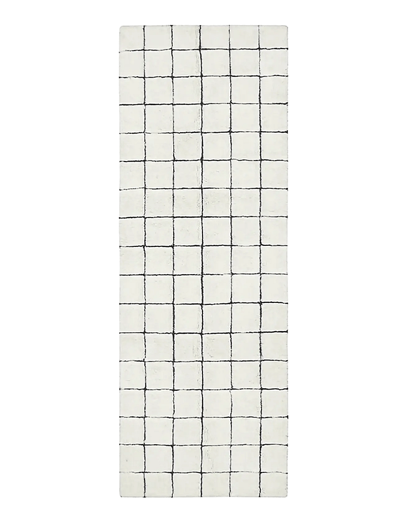 Lorena Canals - Woolable rug runner Mosaic Natural - entreløbere - natural wool, canvas dark grey, nat mixed canvas - 1