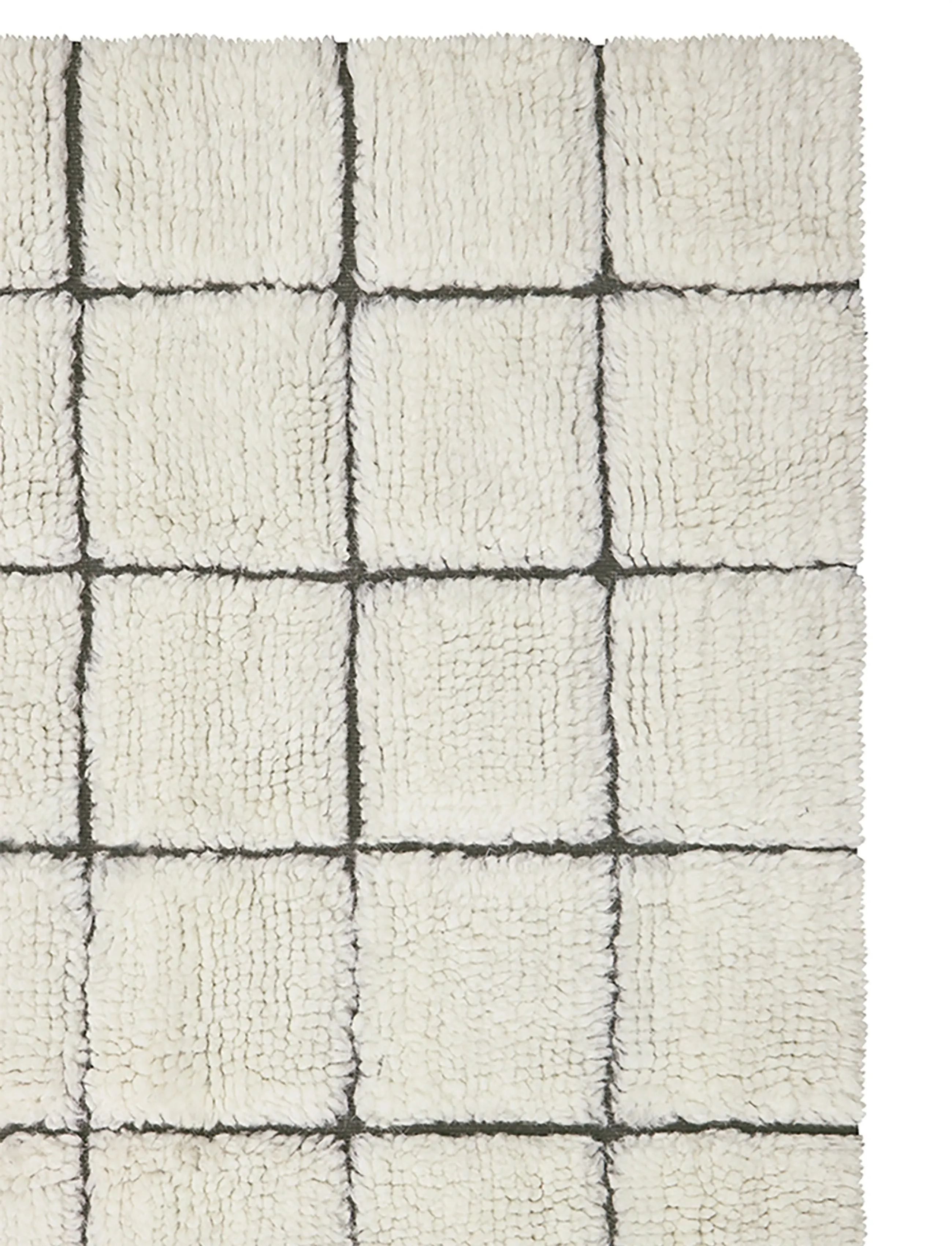 Lorena Canals - Woolable rug runner Mosaic Natural - flurläufer - natural wool, canvas dark grey, nat mixed canvas - 4