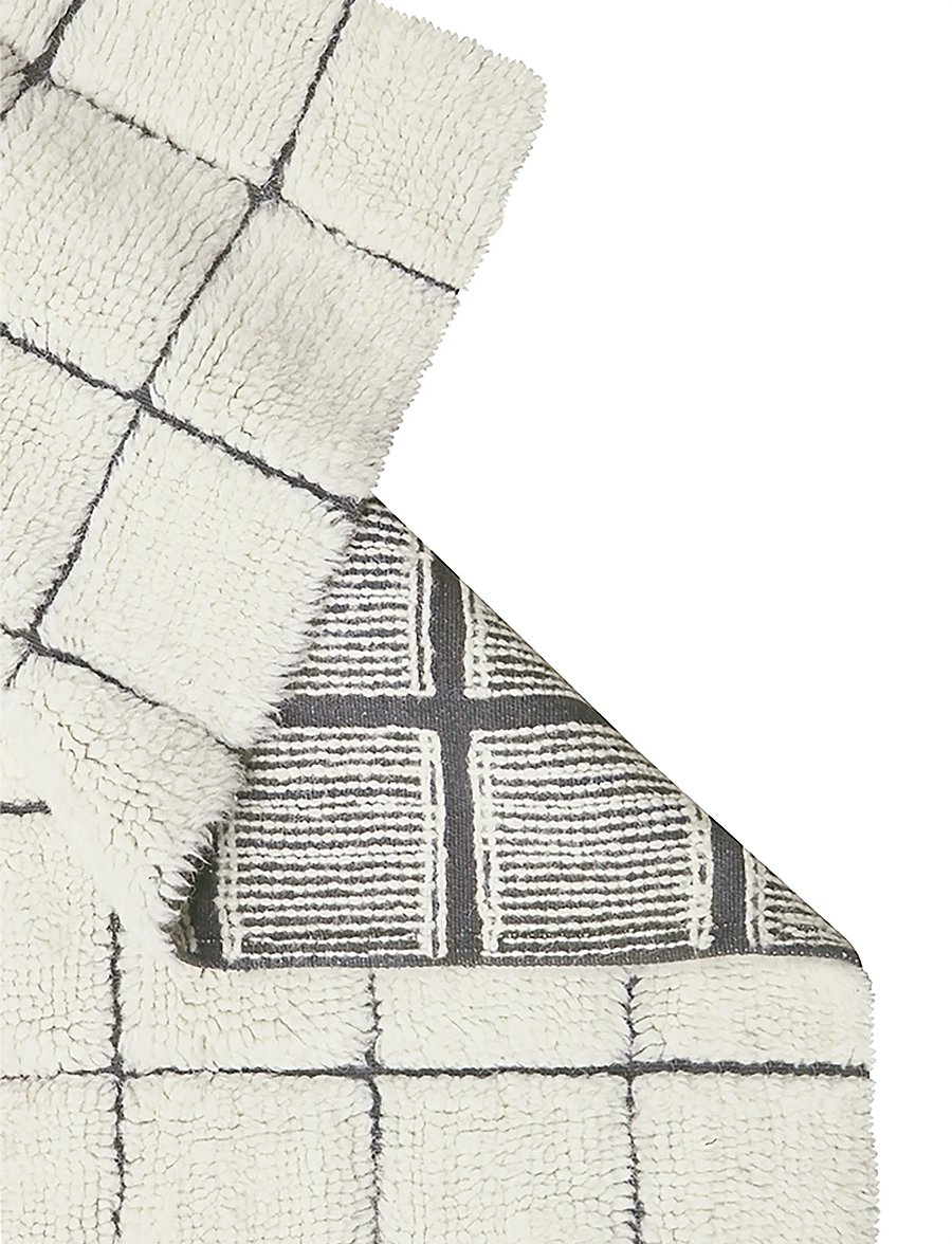 Lorena Canals - Woolable rug runner Mosaic Natural - flurläufer - natural wool, canvas dark grey, nat mixed canvas - 5