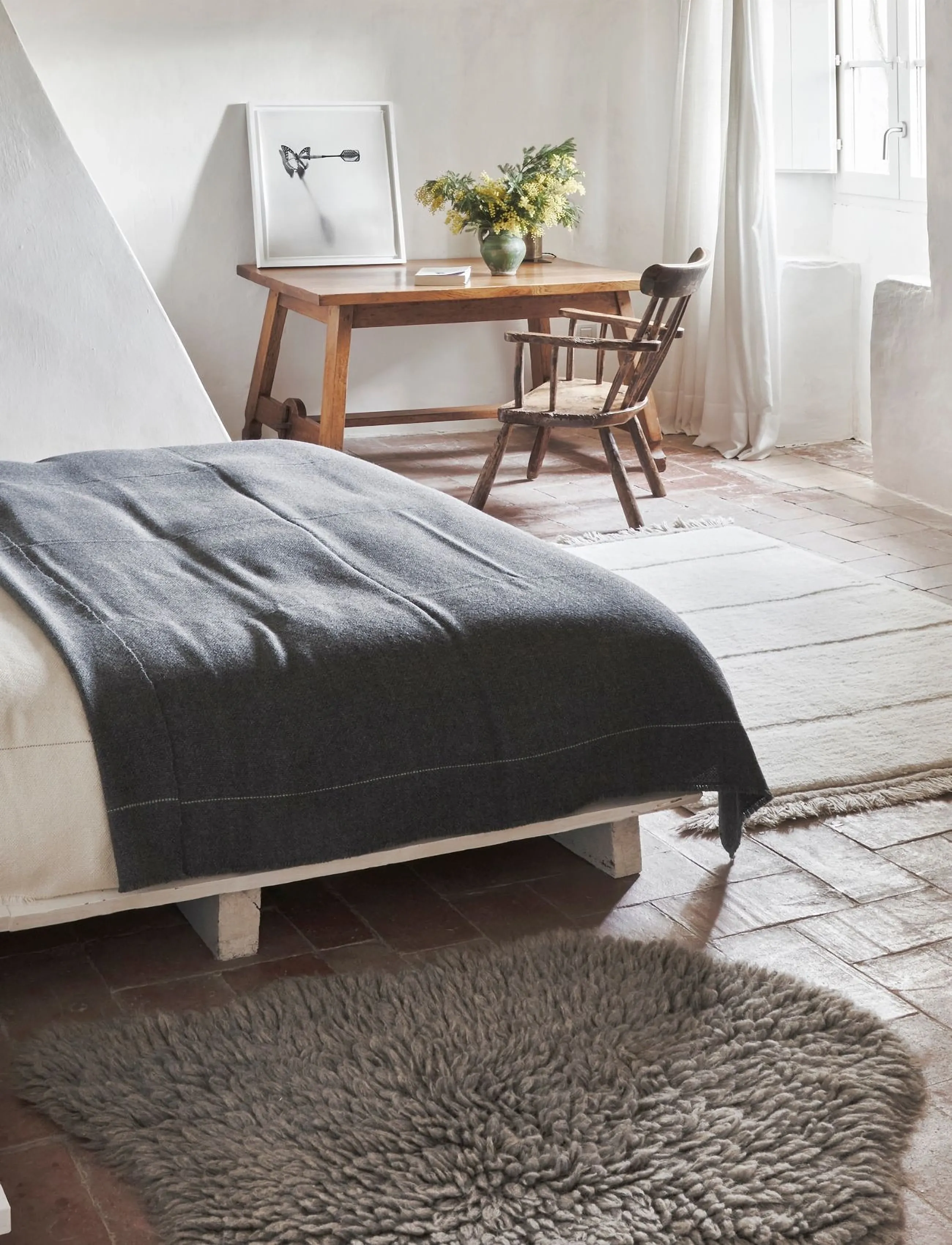 Lorena Canals Woolable Rug Woolly - Sheep Grey, 75X 110 cm, Grey, Tæpper Og Plaider > Asymmetriske Tæpper, Børn
