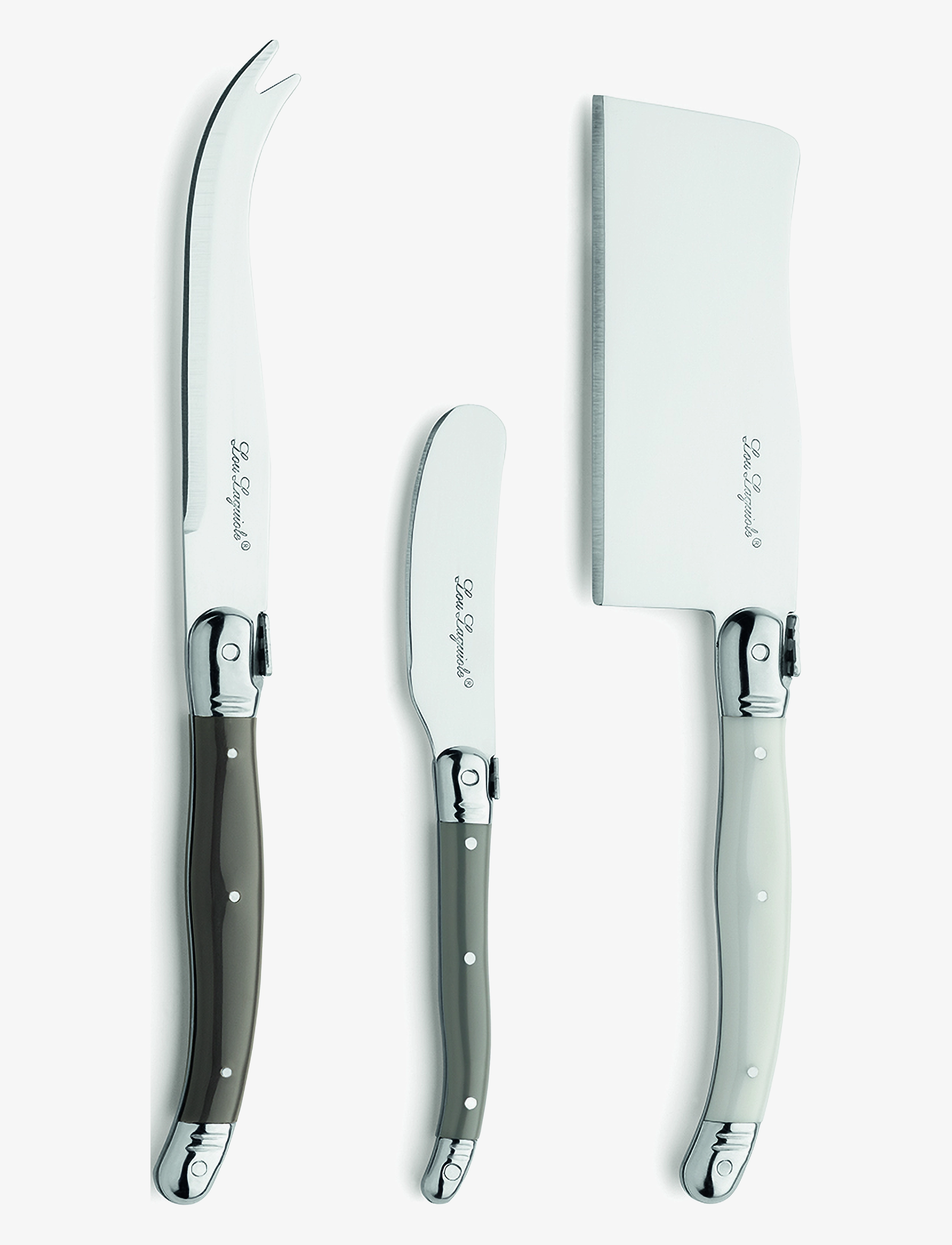 Lou Laguiole Tradition Cheese Knifes 3-Pcs, Knife Sæt, Multi/mønstret, Str: ONE SIZE
