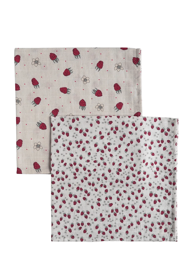 LouieLouie - Swaddle -Muslin 2 pack - musliinist tekid - raspeberry mix - 0