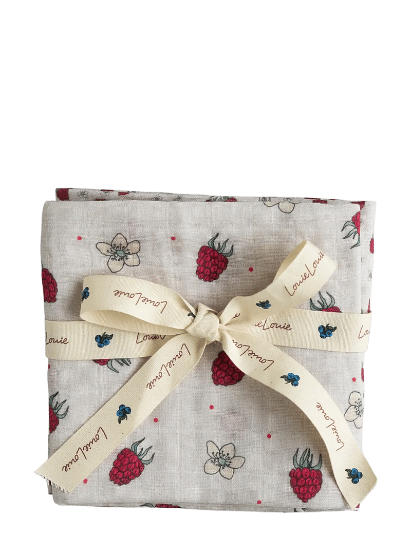 LouieLouie - Swaddle -Muslin 2 pack - musliinist tekid - raspeberry mix - 1
