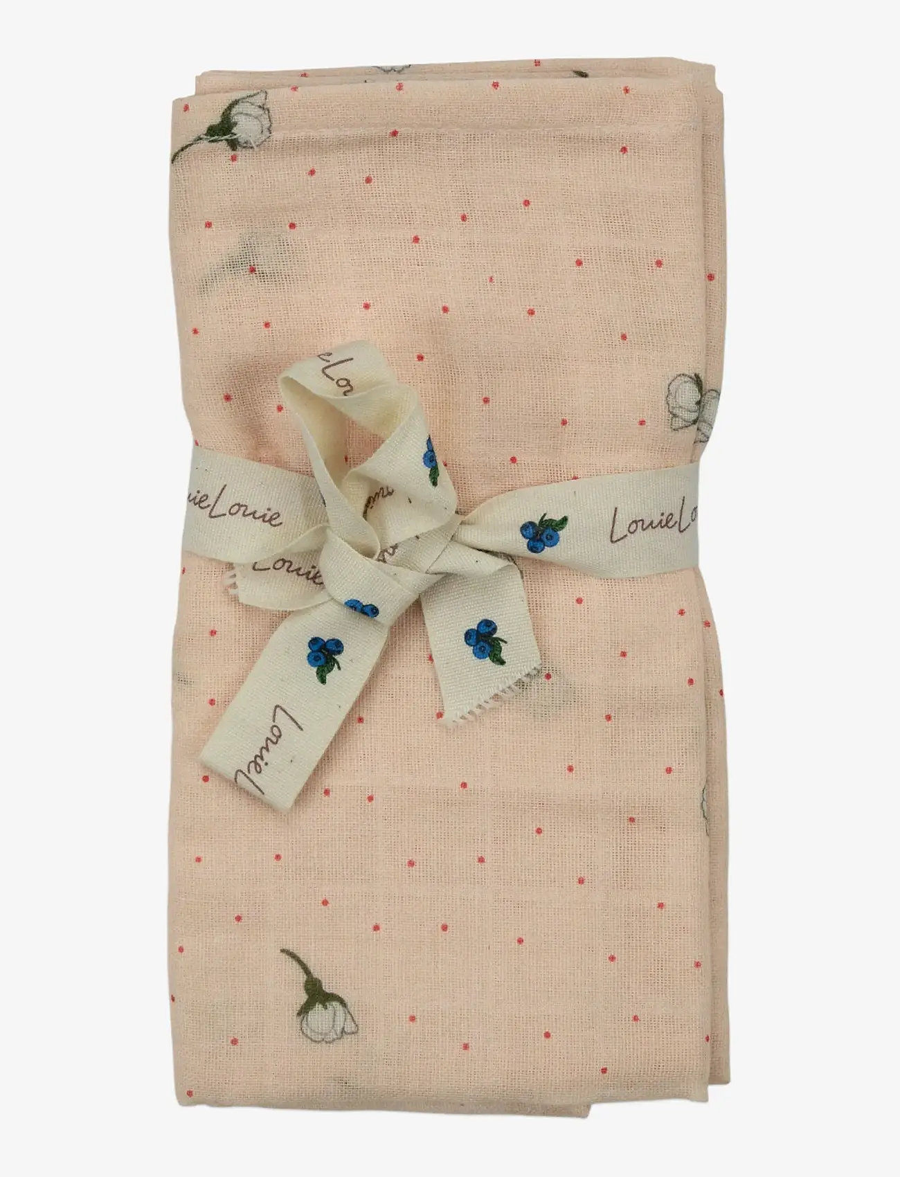 LouieLouie - Swaddle -Muslin 2 pack - musselintæpper - white flowers rose - 0