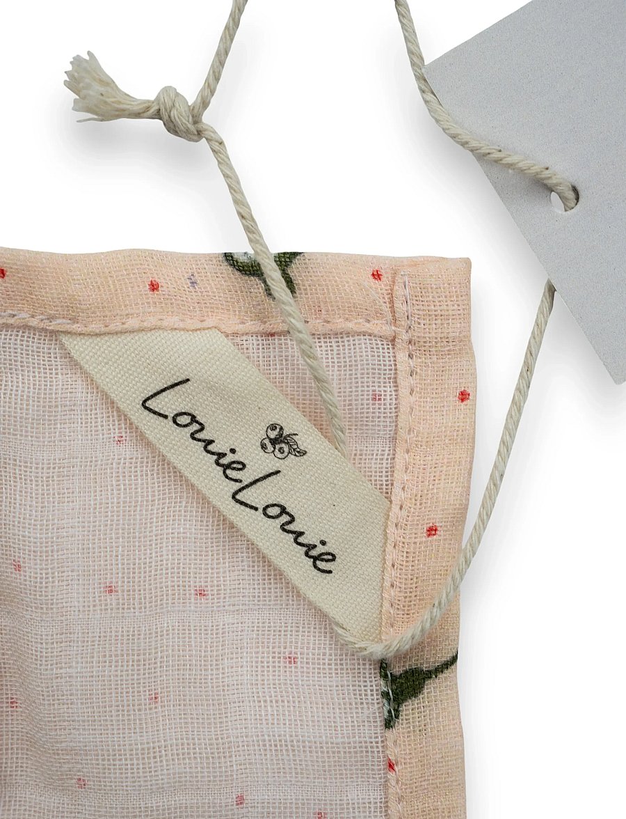 LouieLouie - Swaddle -Muslin 2 pack - mulldecken - white flowers rose - 1