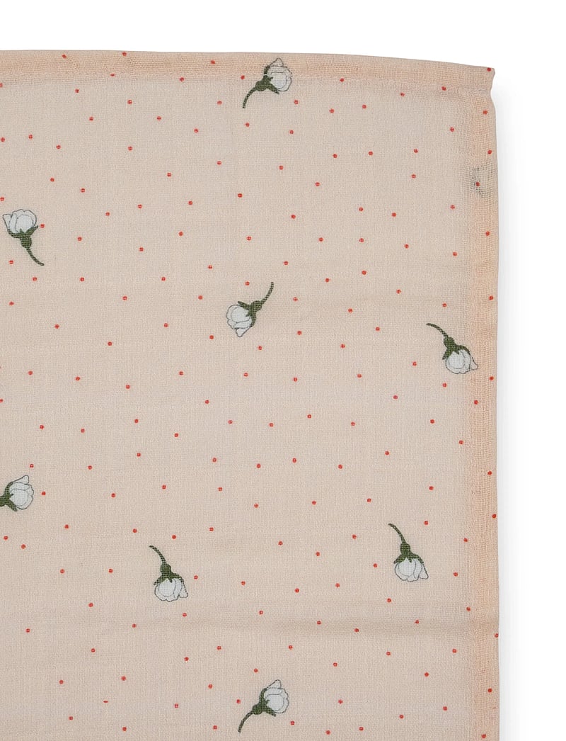 LouieLouie - Swaddle -Muslin 2 pack - muslino antklodės - white flowers rose - 2