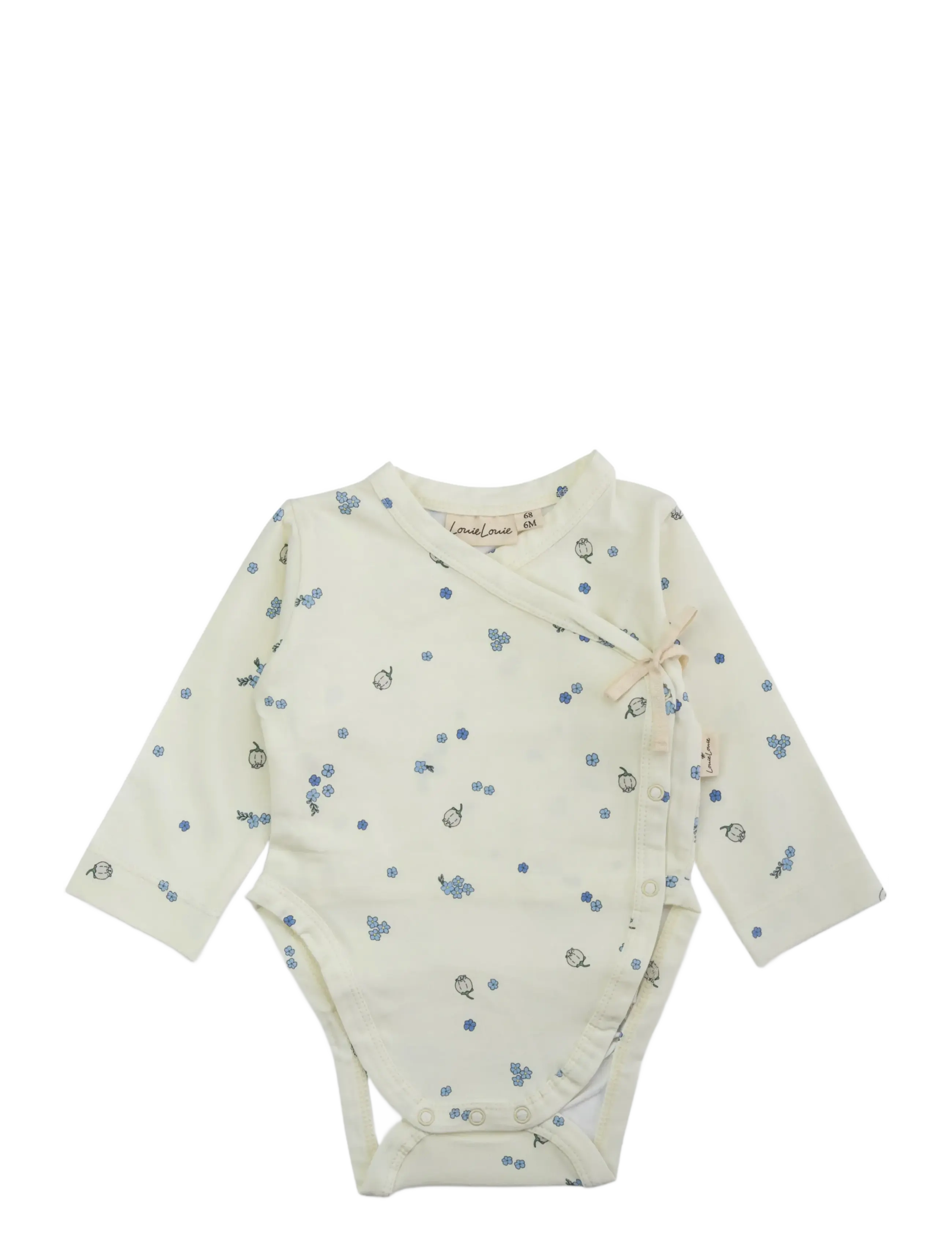 LouieLouie Wrap Body Jersey, 68, Bodys, Creme - Kinder