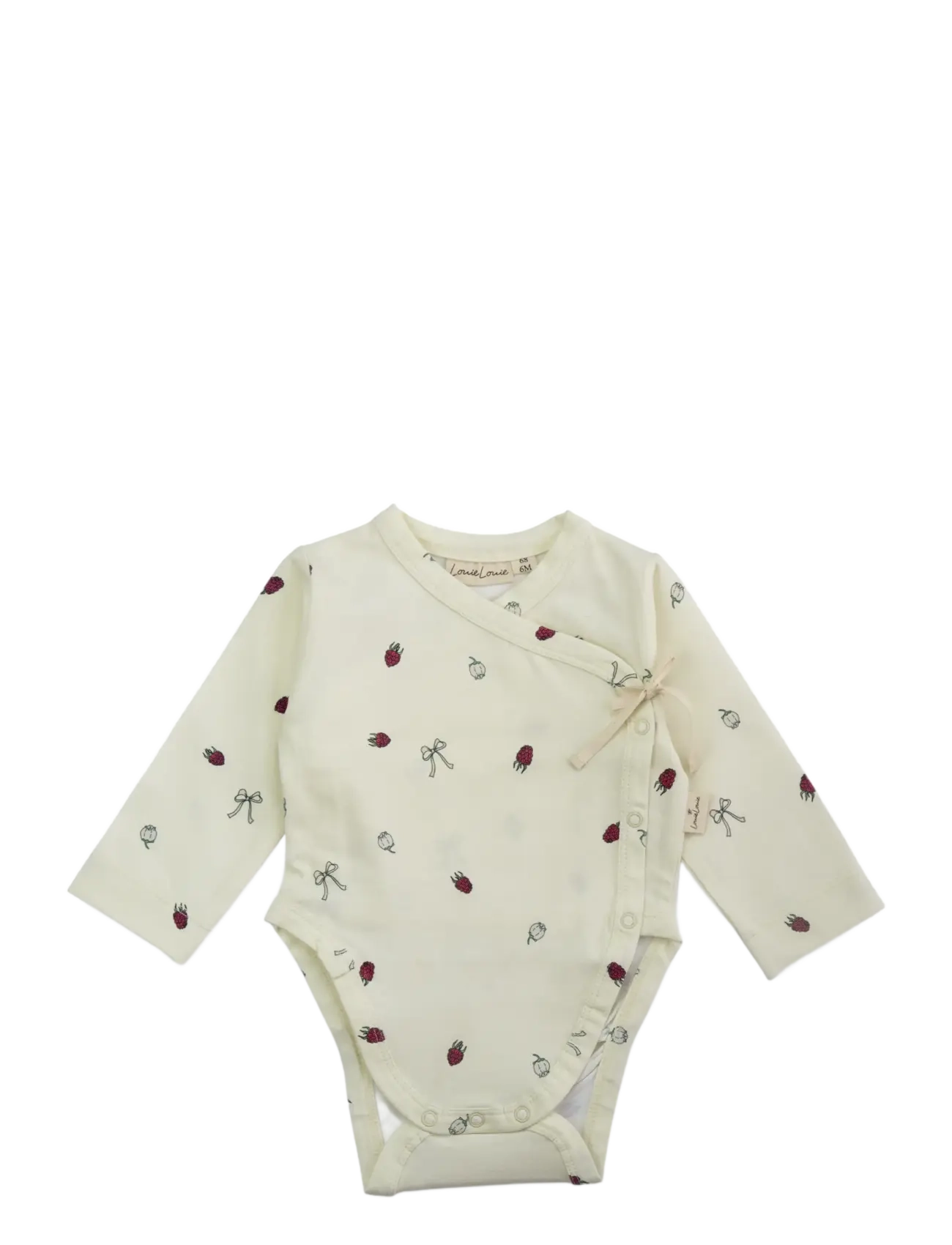 LouieLouie Wrap body - Jersey - Nach Größe einkaufen - RASPBERRY AND FLOWERS / cream